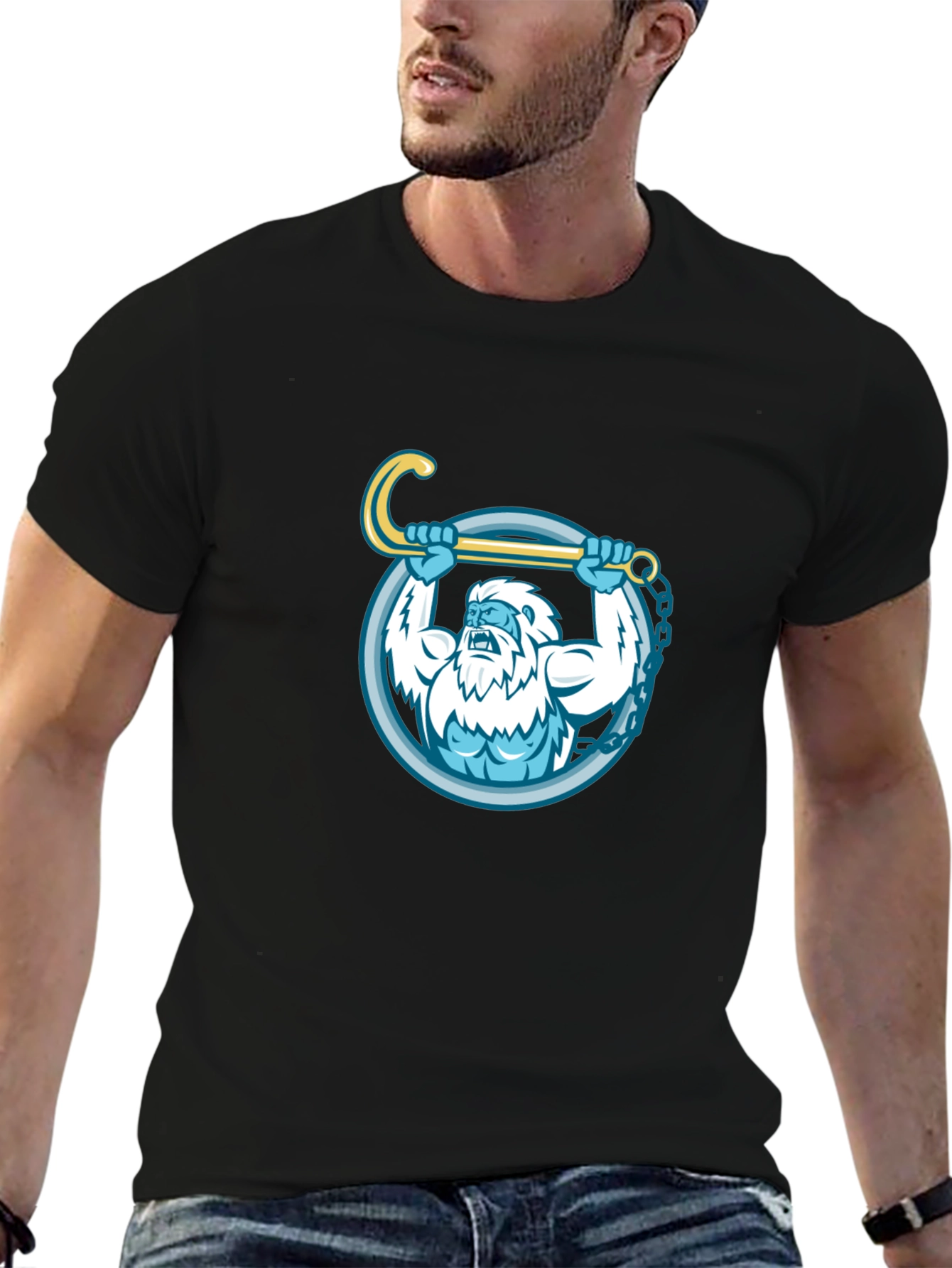 Yeti Strongman T-Shirt - Weightlifting Monster Tee