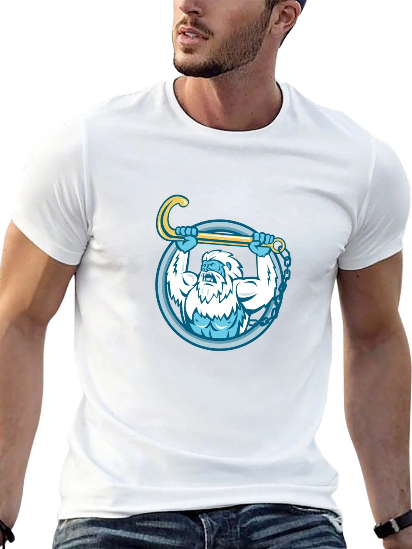 Yeti Strongman T-Shirt - Weightlifting Monster Tee