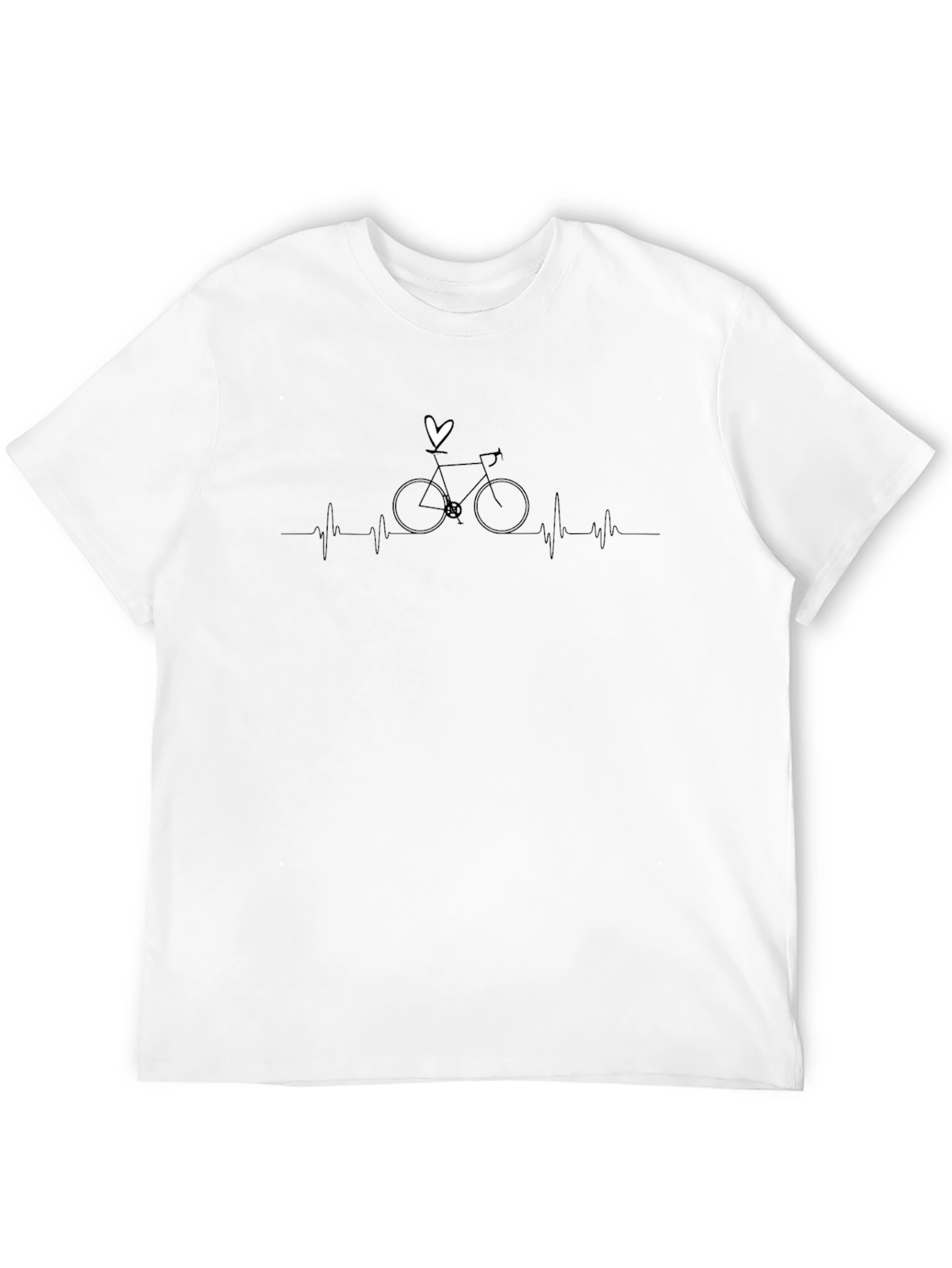 Bike Love Heartbeat Graphic T-Shirt