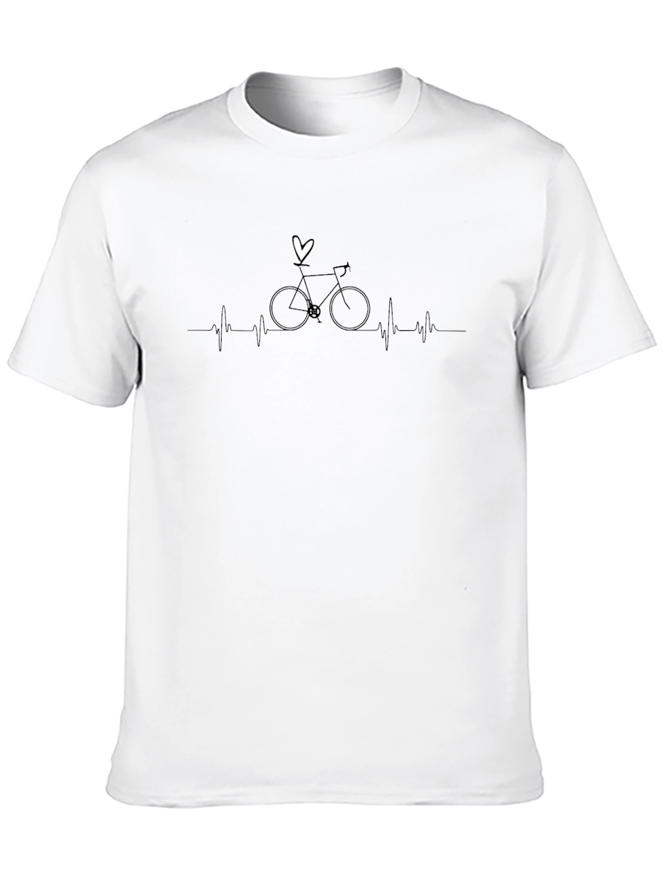 Bike Love Heartbeat Graphic T-Shirt