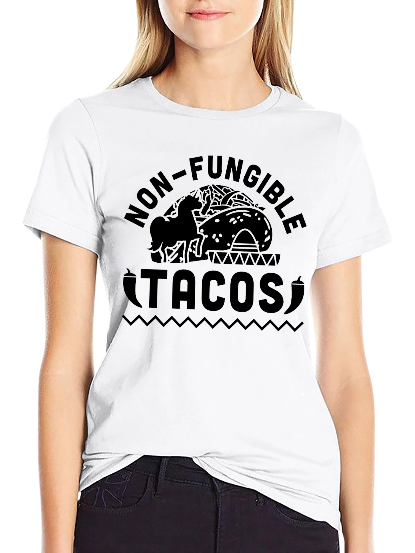 Non-Fungible Tacos Black Graphic Tee