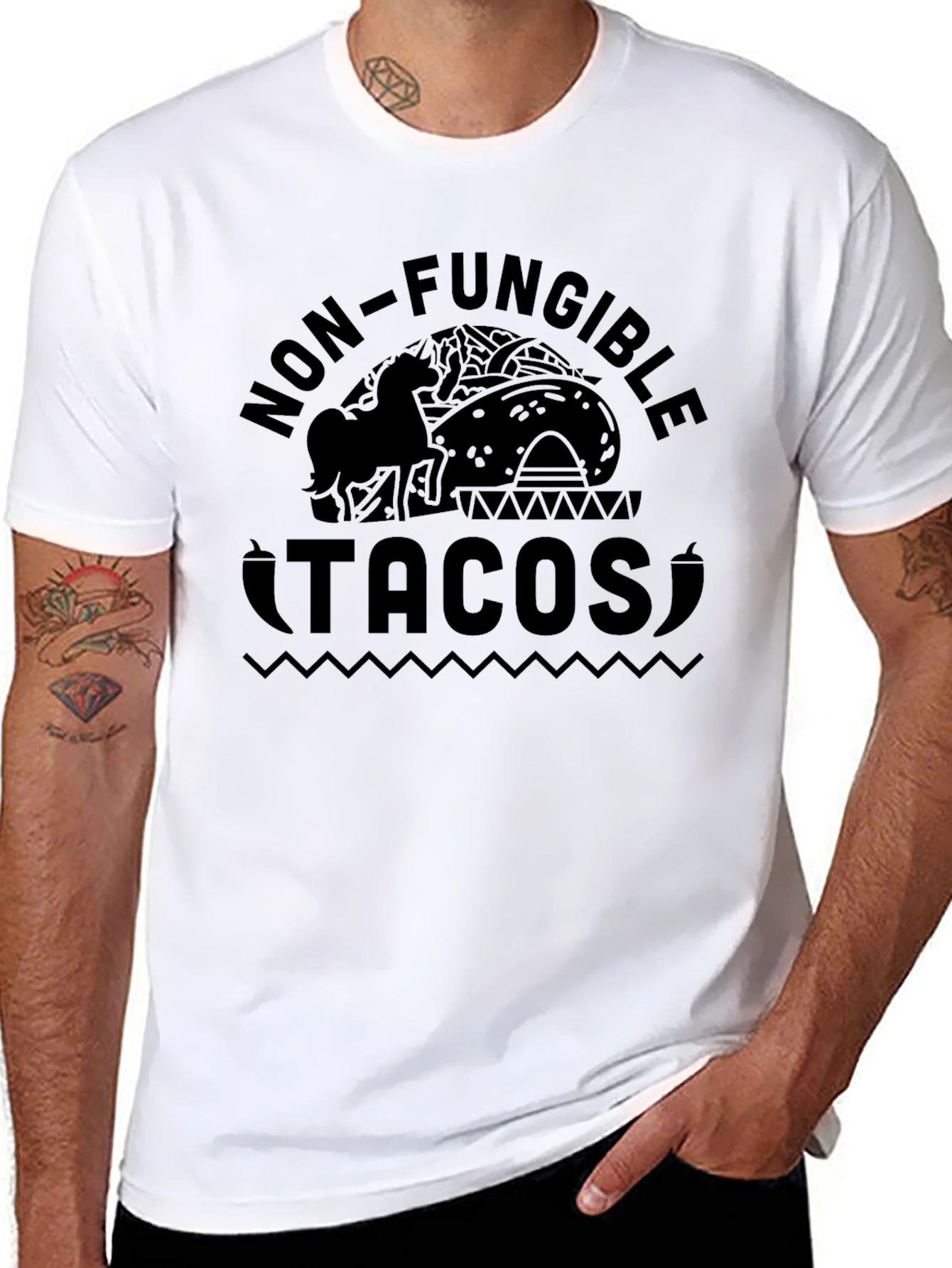 Non-Fungible Tacos Black Graphic Tee