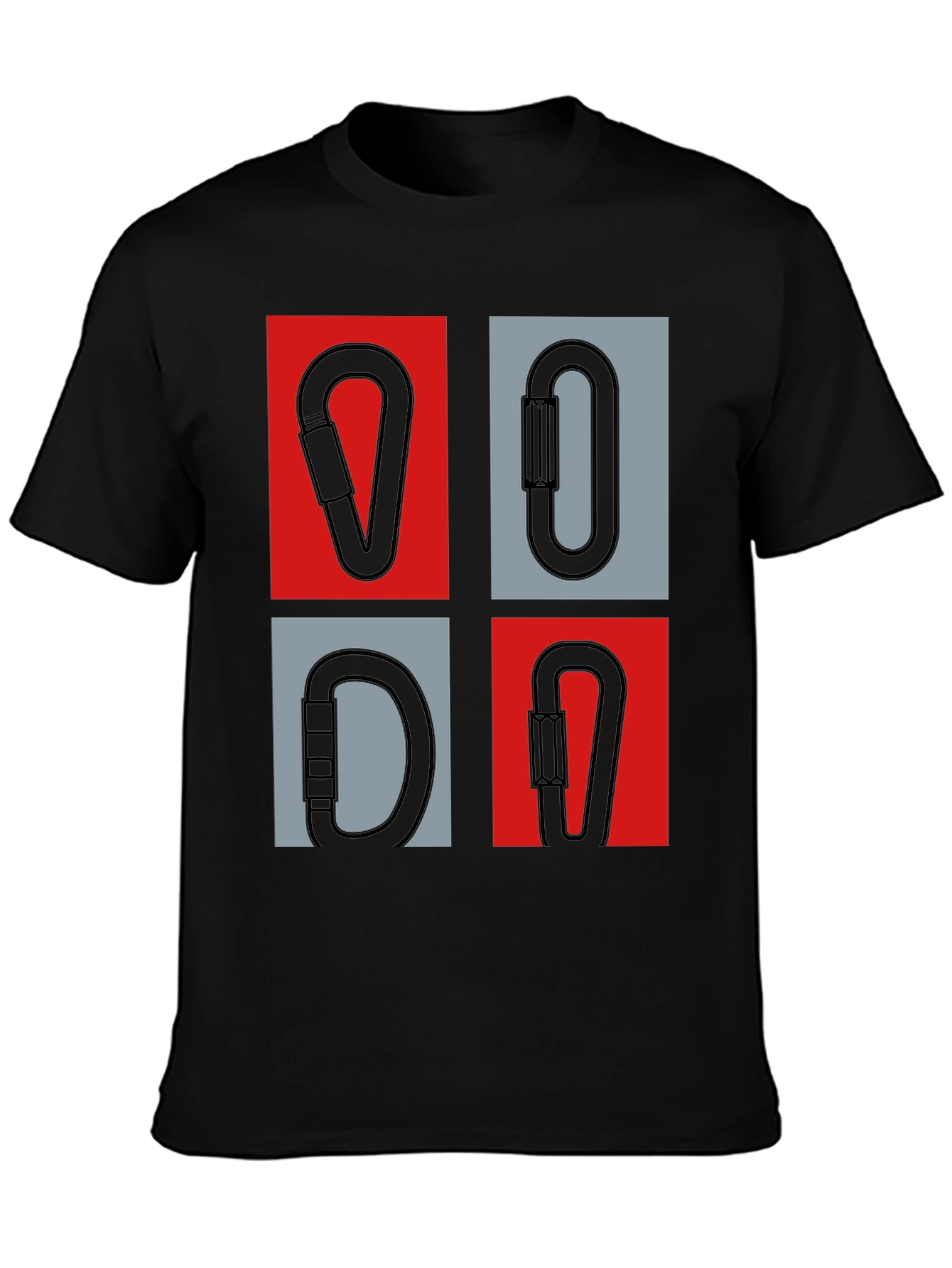Climbing Carabiner Graphic Tee - Black