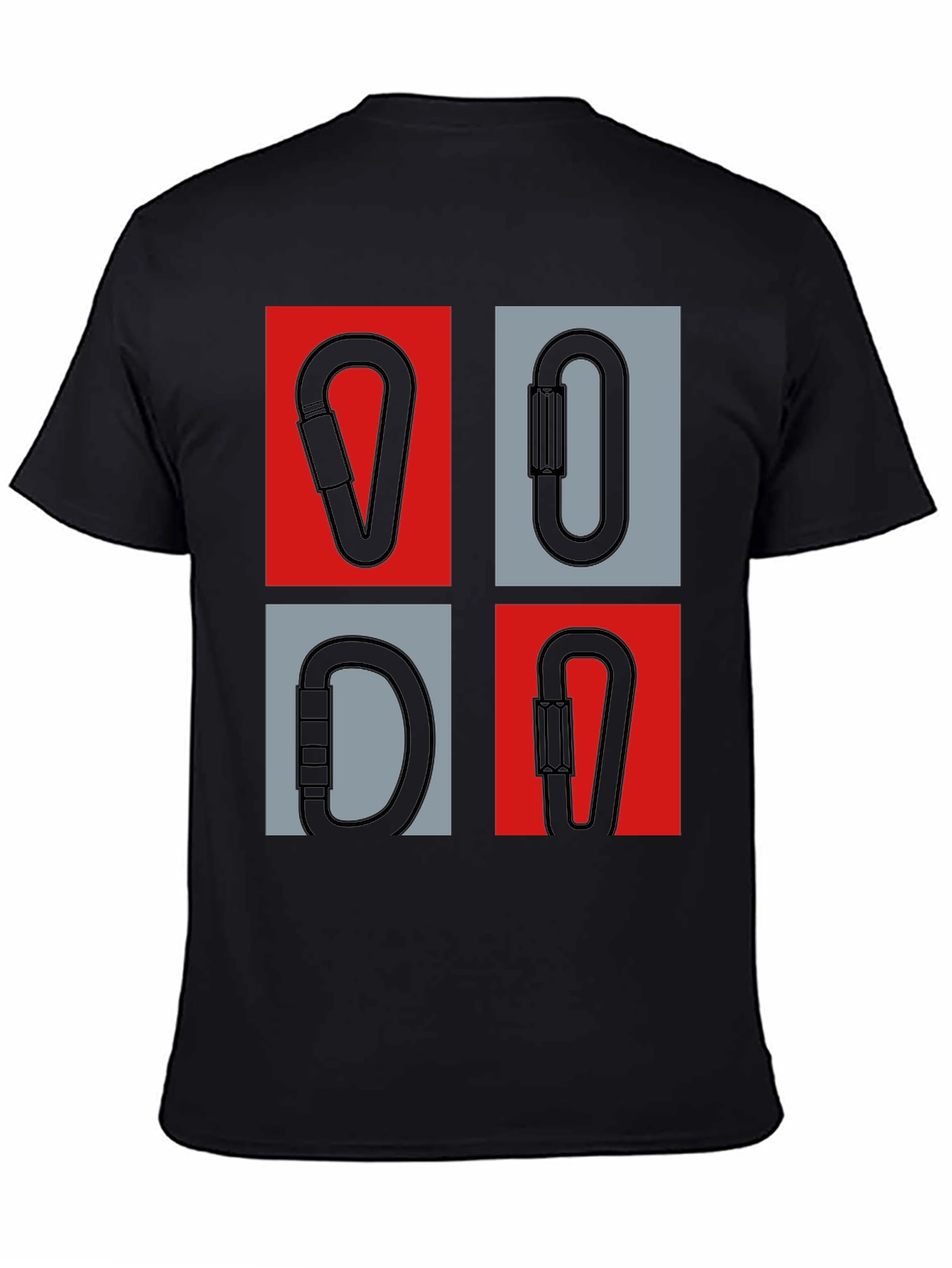 Climbing Carabiner Graphic Tee - Black