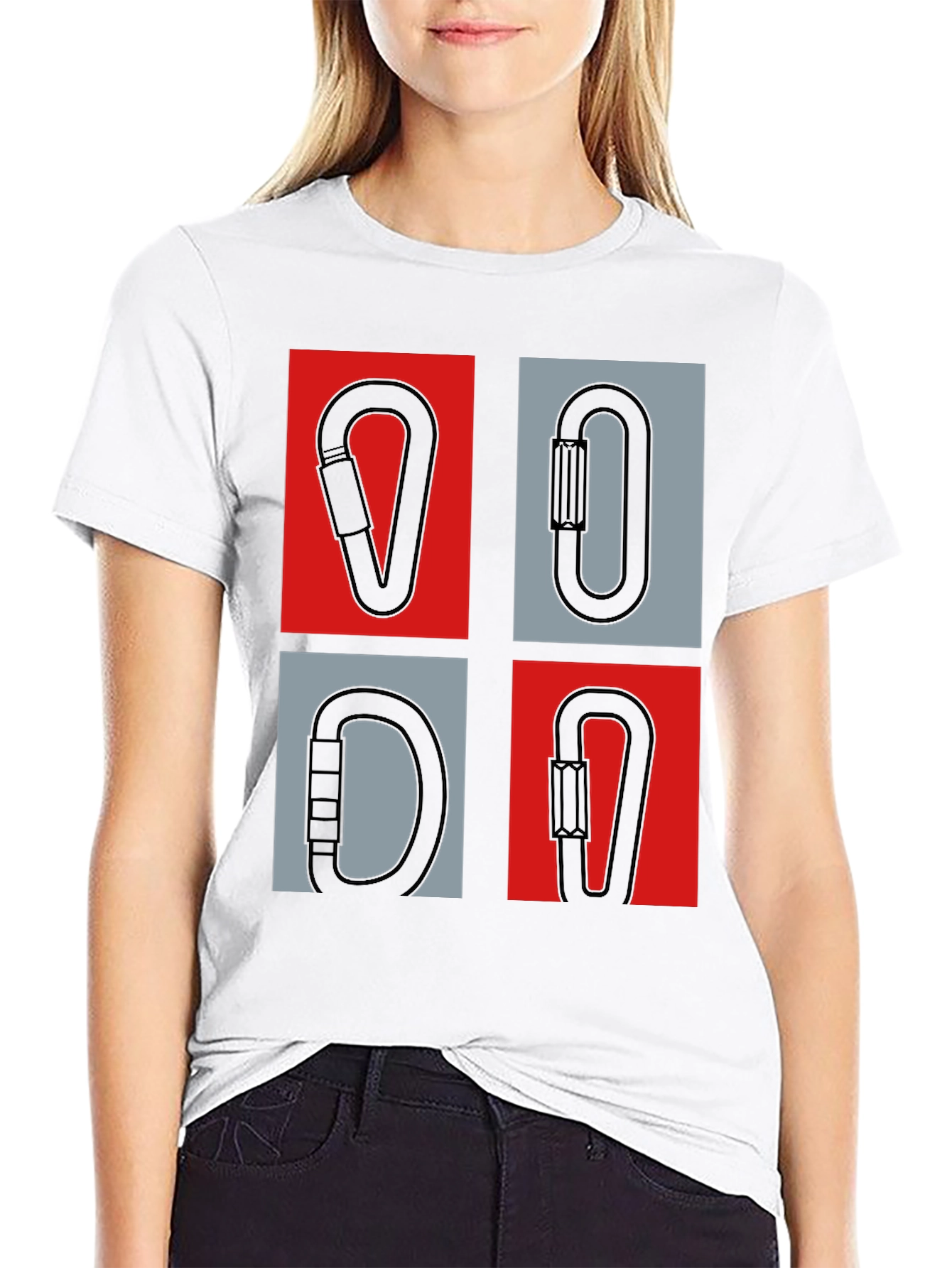 Climbing Carabiner Graphic Tee - Black