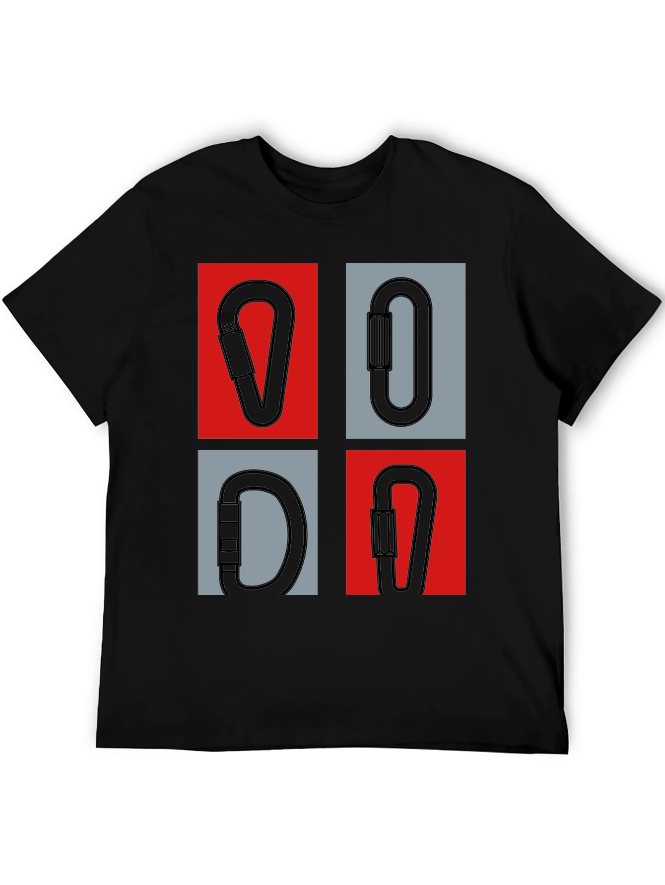 Climbing Carabiner Graphic Tee - Black