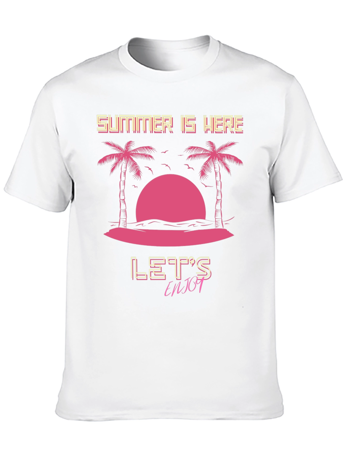 Summer Is Here T-Shirt - Black Graphic Tee