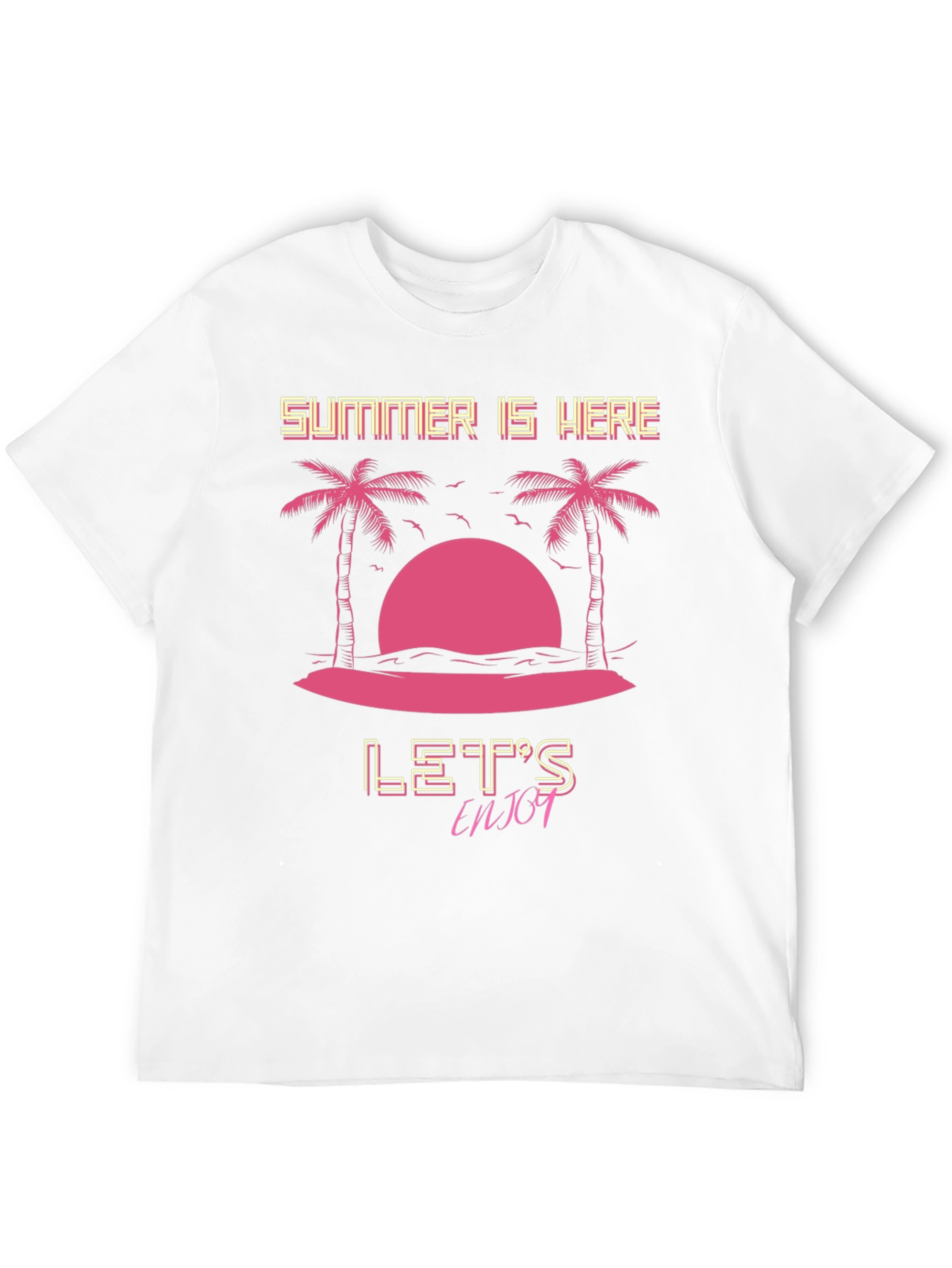 Summer Is Here T-Shirt - Black Graphic Tee