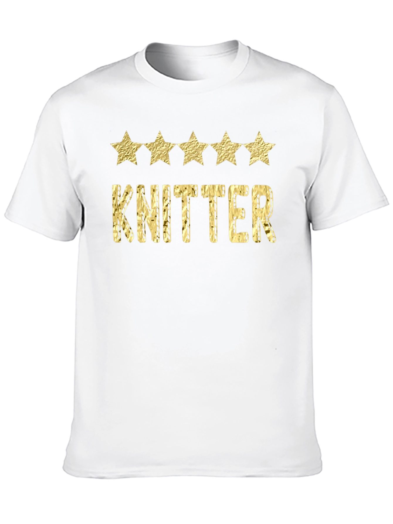 Knitter Five Star Black Graphic Tee