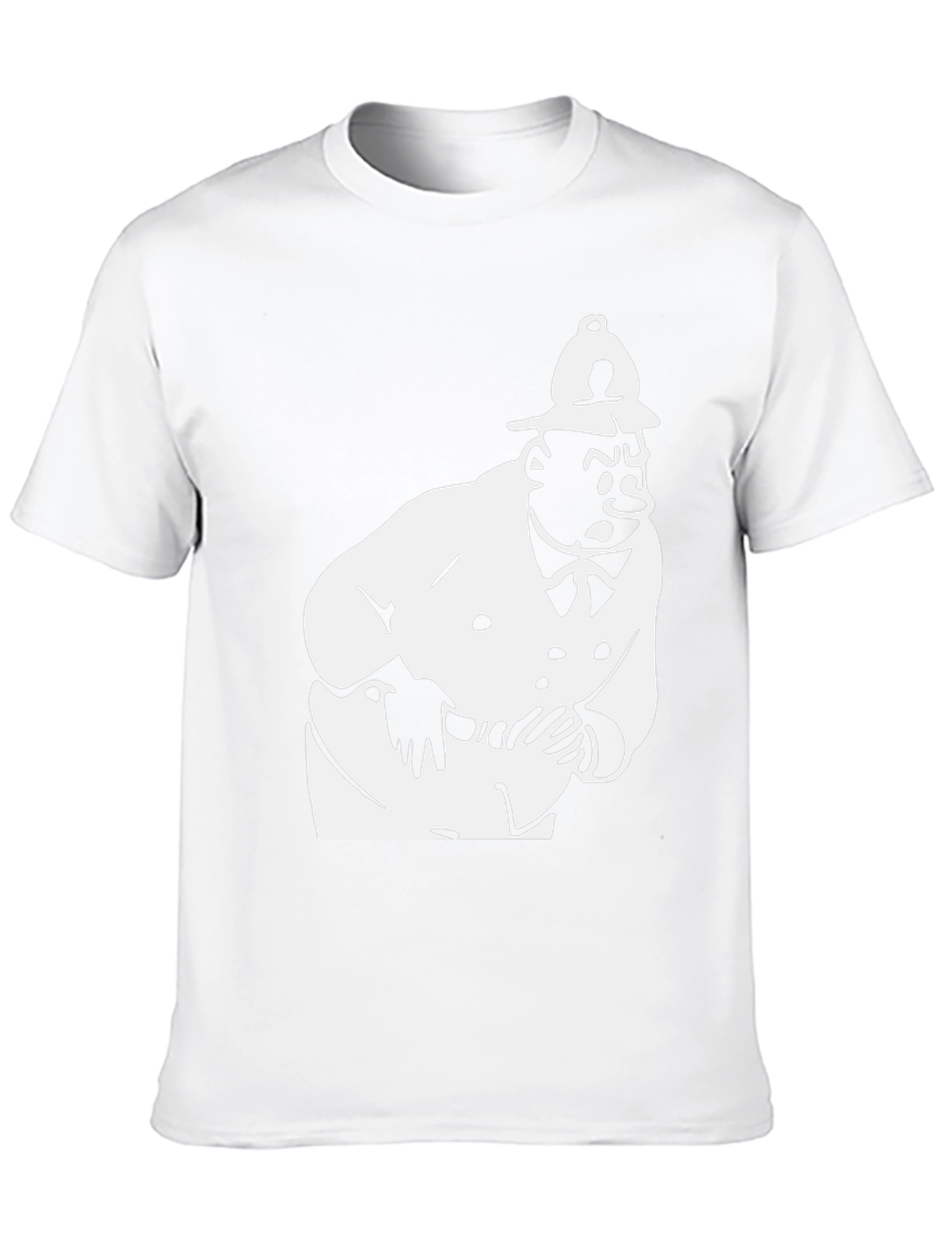 Tintin Thompson Inspired Graphic Tee - Black Cotton Blend
