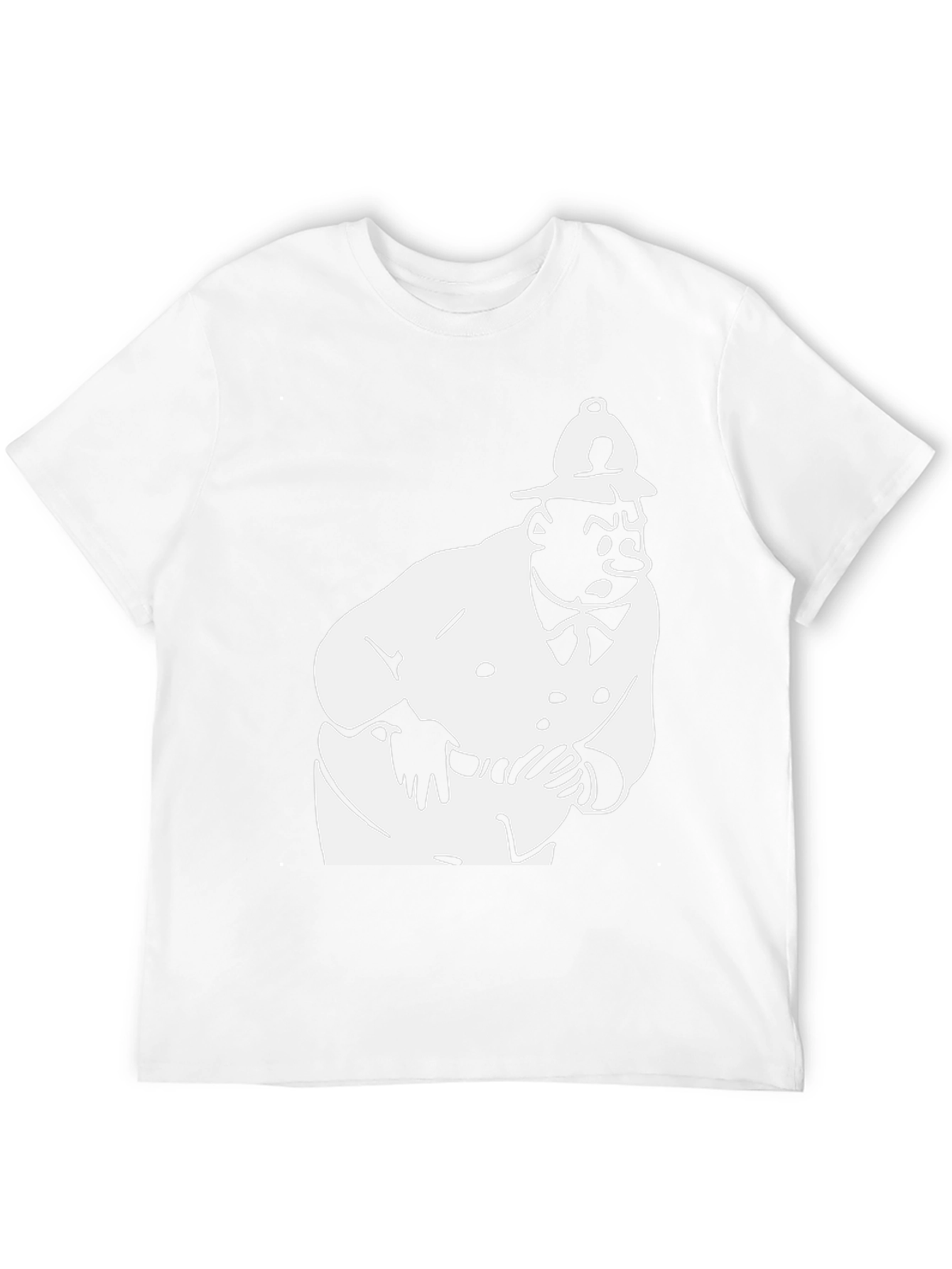 Tintin Thompson Inspired Graphic Tee - Black Cotton Blend
