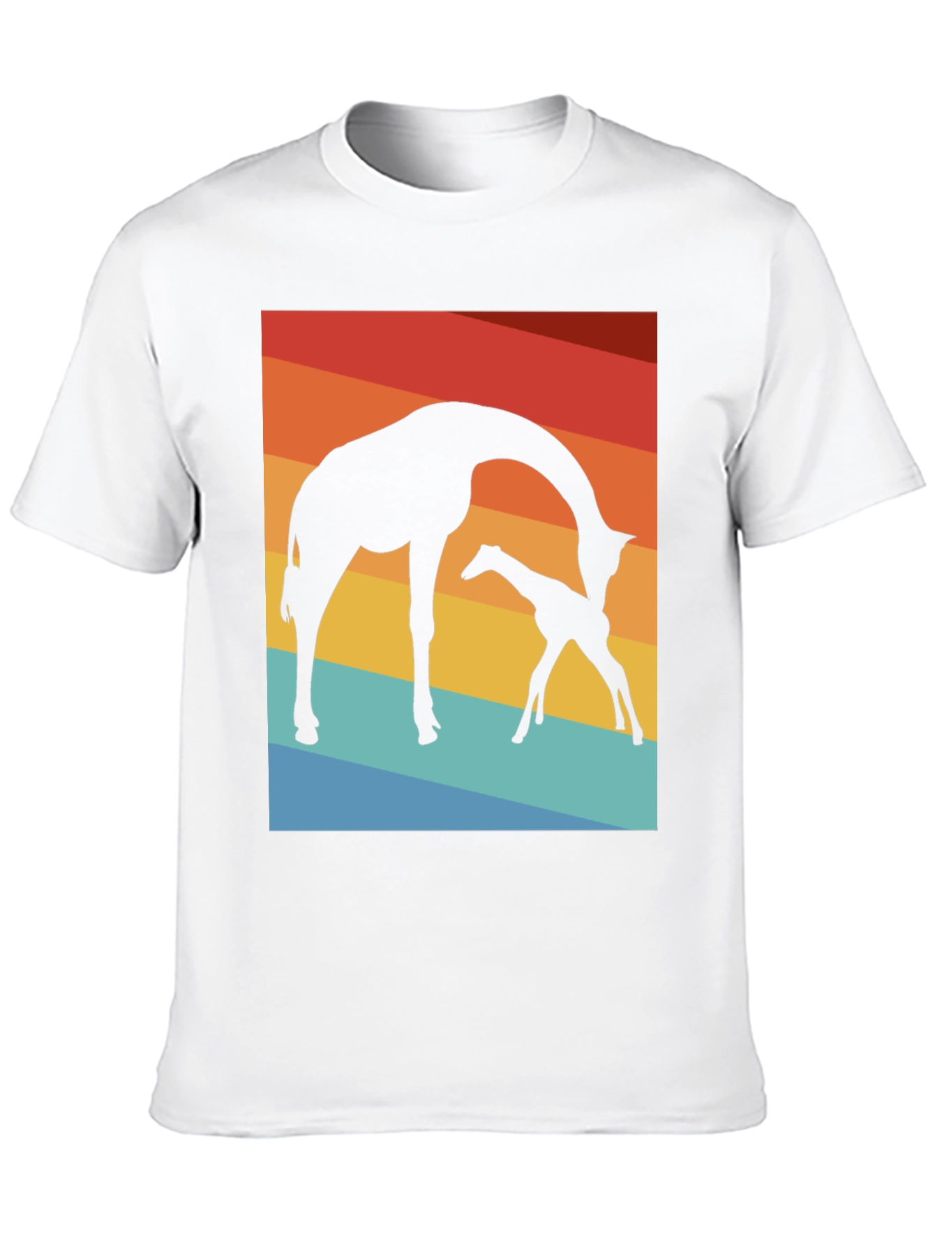 Giraffe Silhouette T-Shirt - Sunset Graphic Tee