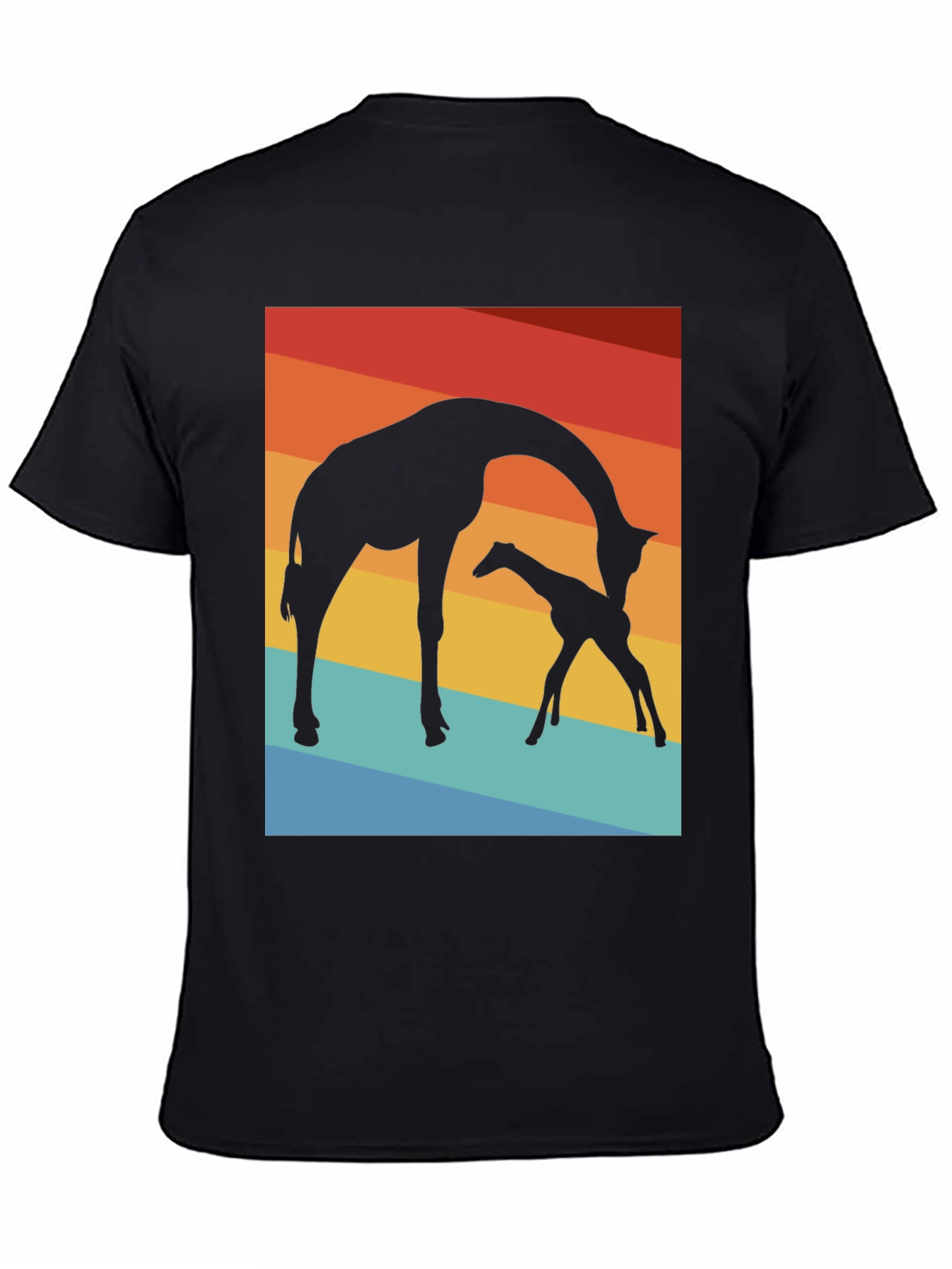 Giraffe Silhouette T-Shirt - Sunset Graphic Tee