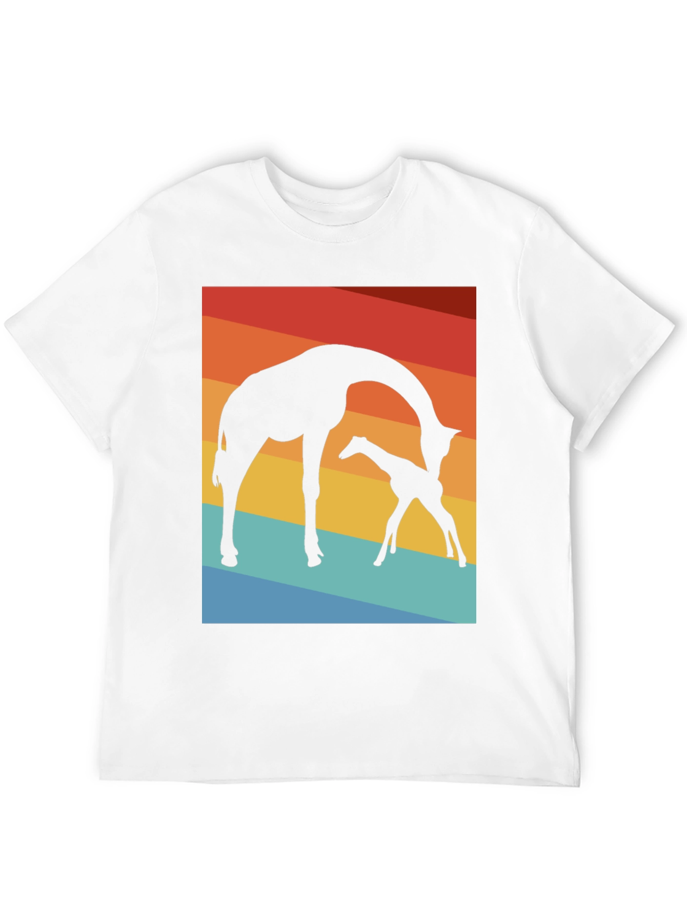 Giraffe Silhouette T-Shirt - Sunset Graphic Tee