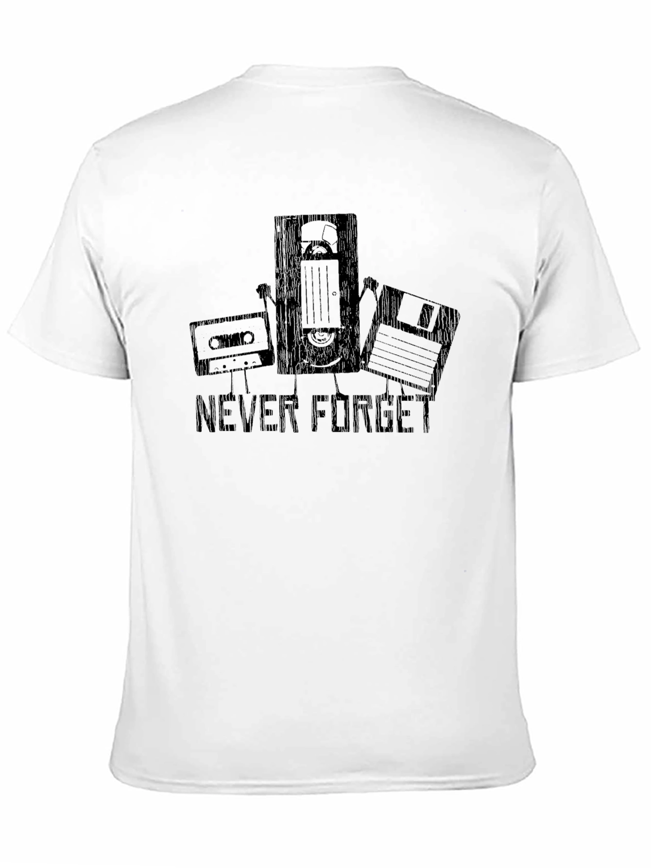 Retro Tech Black T-Shirt - Never Forget