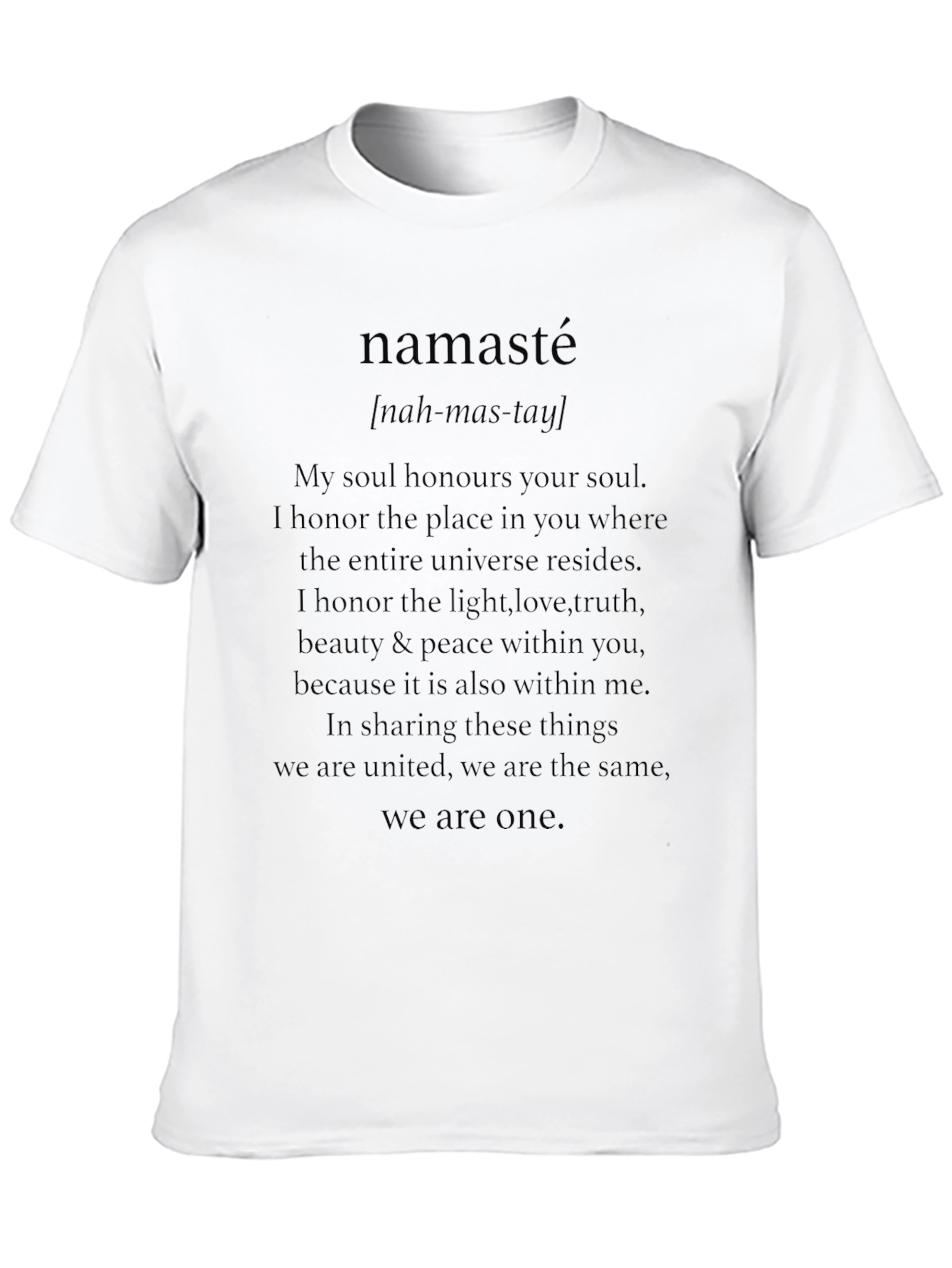 Namaste Graphic Tee - Spiritual Message T-Shirt