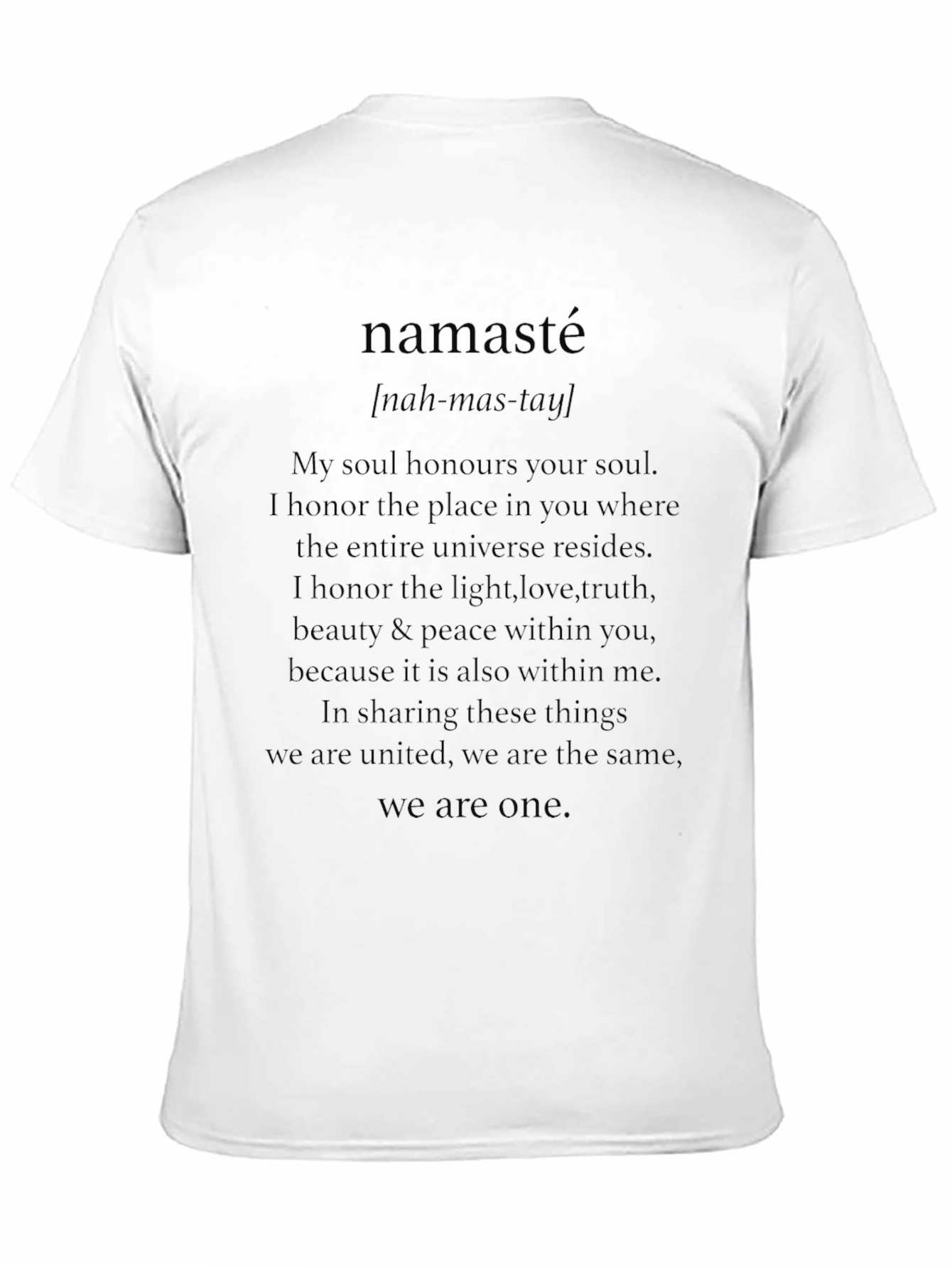 Namaste Graphic Tee - Spiritual Message T-Shirt