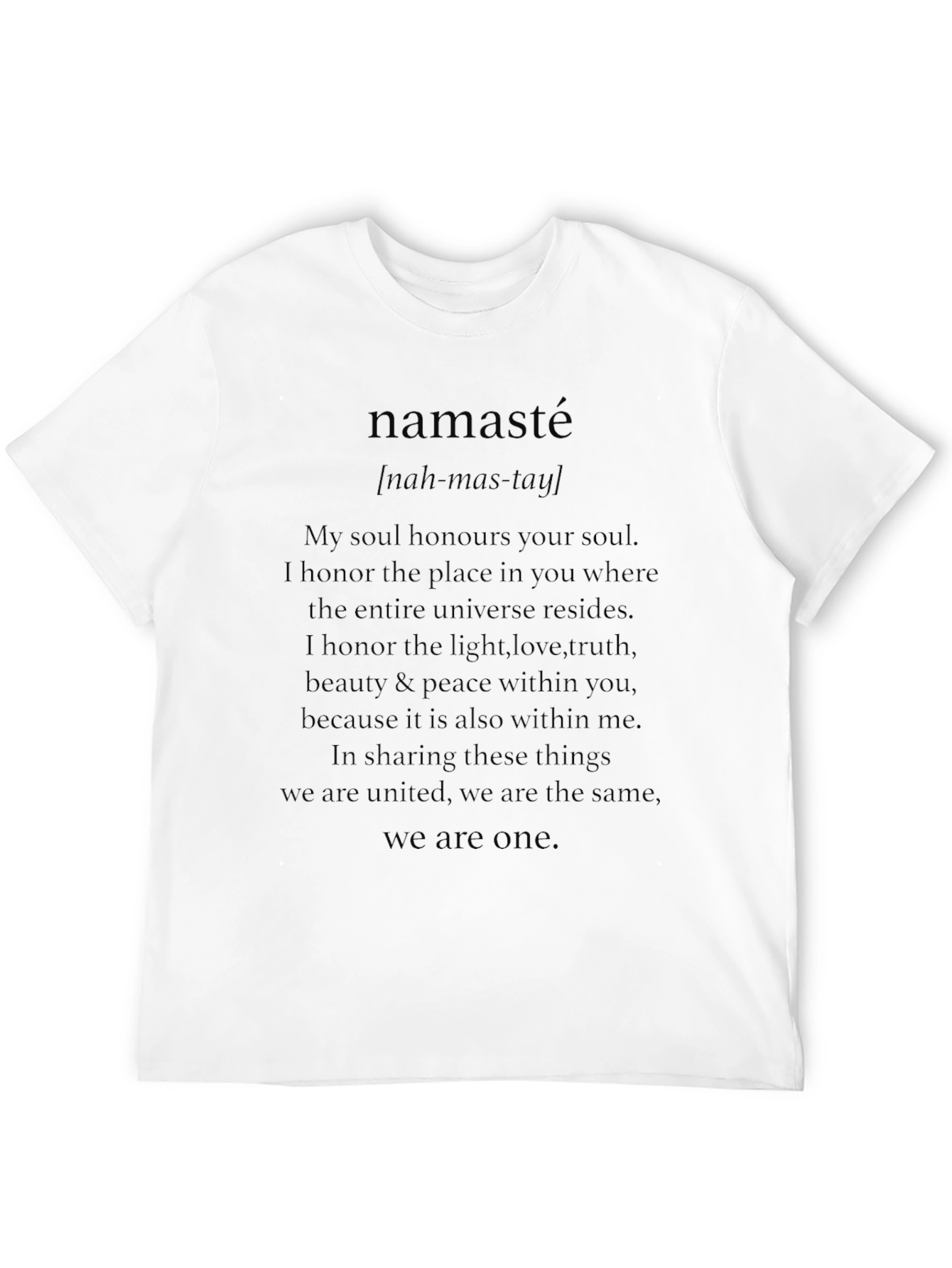 Namaste Graphic Tee - Spiritual Message T-Shirt