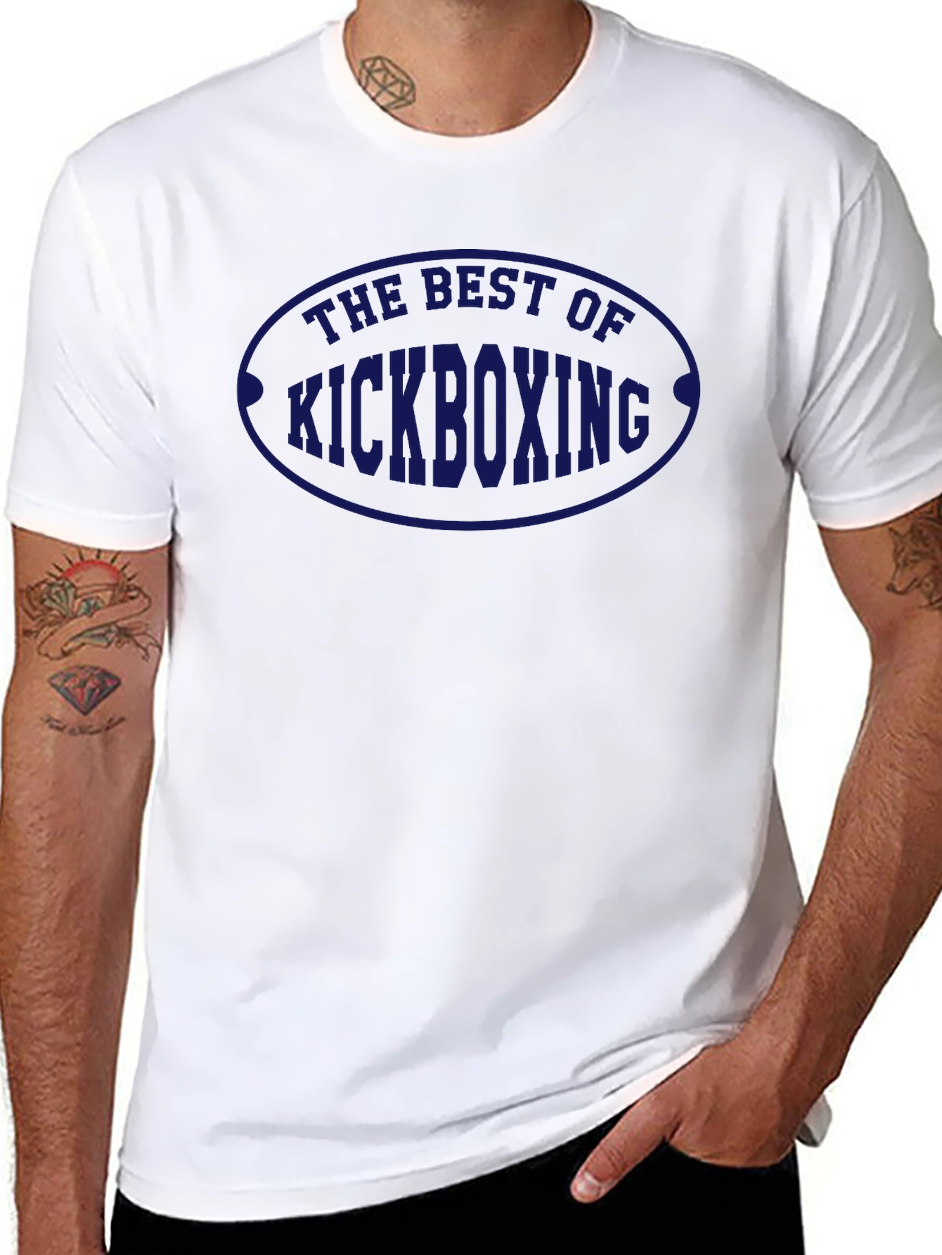 Kickboxing Graphic Print Tee - Comfortable Crew Neck