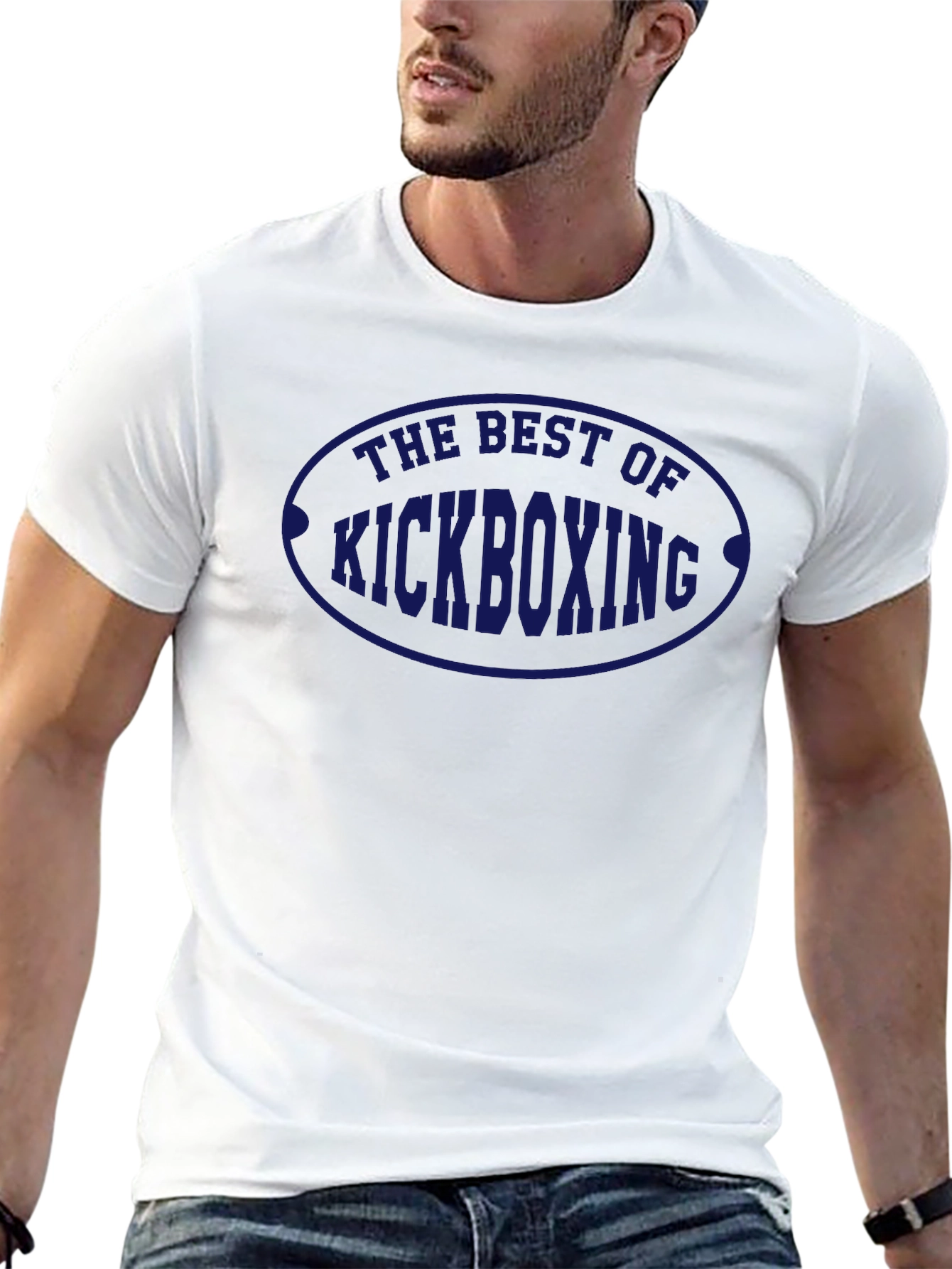 Kickboxing Graphic Print Tee - Comfortable Crew Neck
