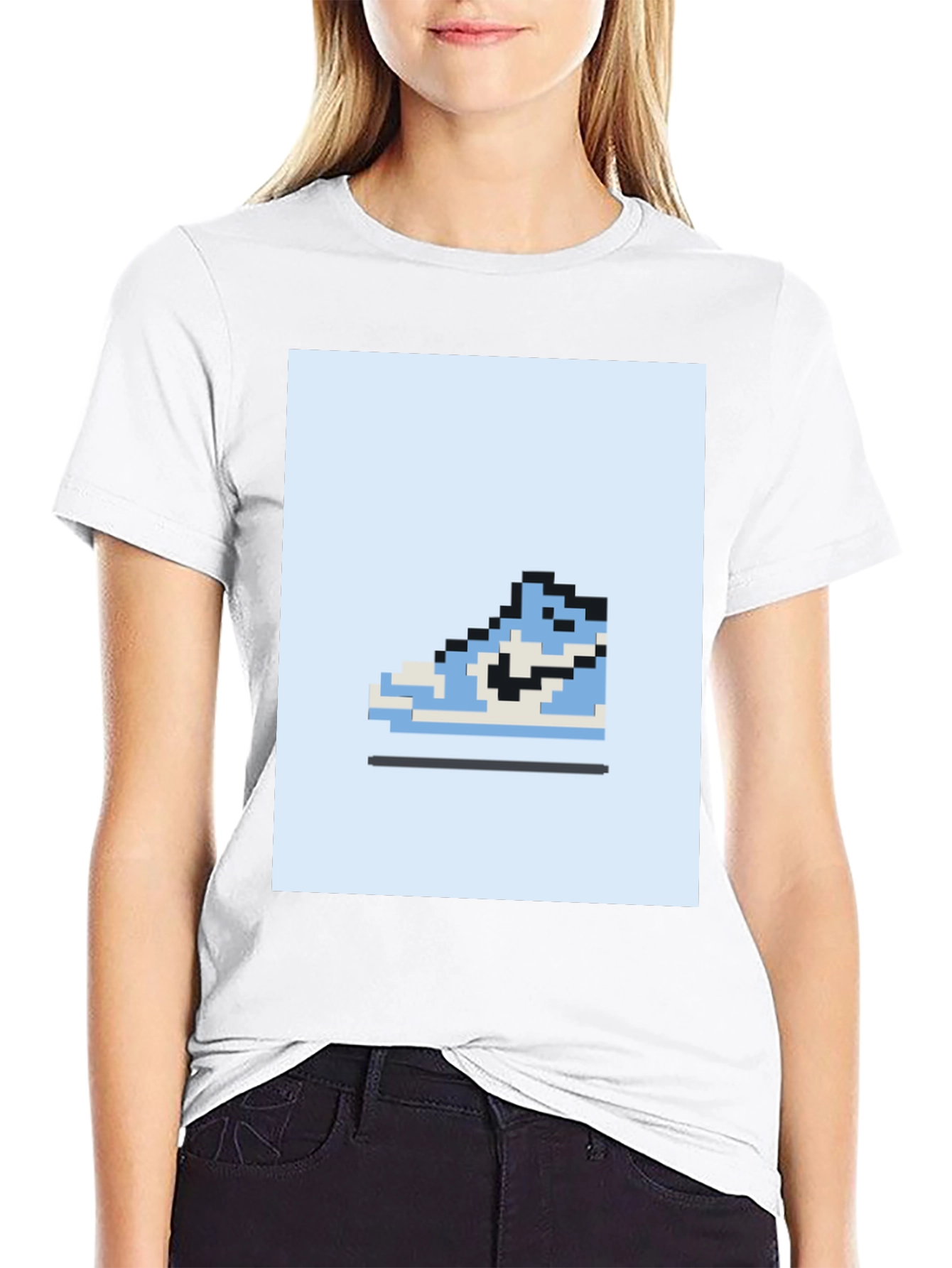 Pixel Sneaker T-Shirt - Retro Gaming Style