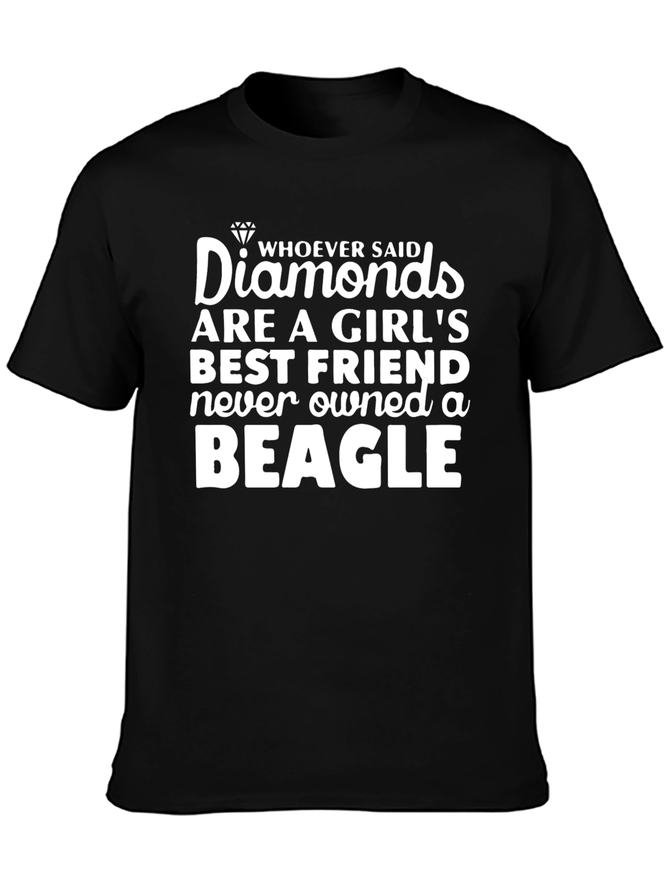 Diamonds & Beagles Graphic Tee - Best Friend Shirt