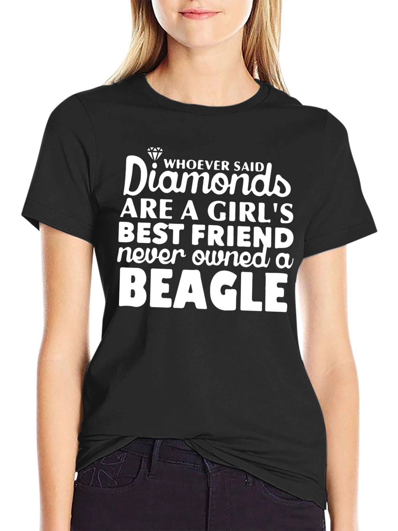 Diamonds & Beagles Graphic Tee - Best Friend Shirt