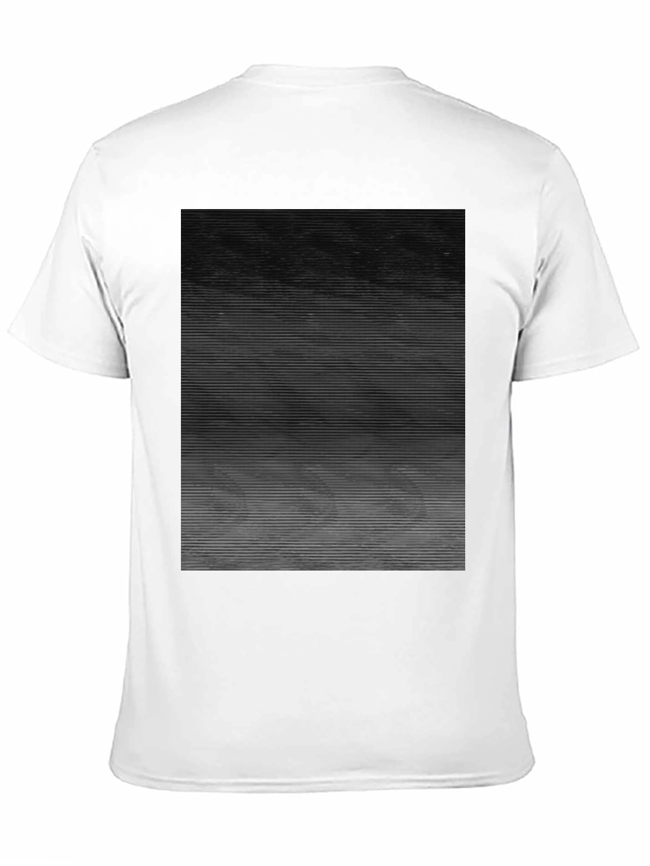 Abstract Gradient Line Graphic Tee - Mens Black T-Shirt