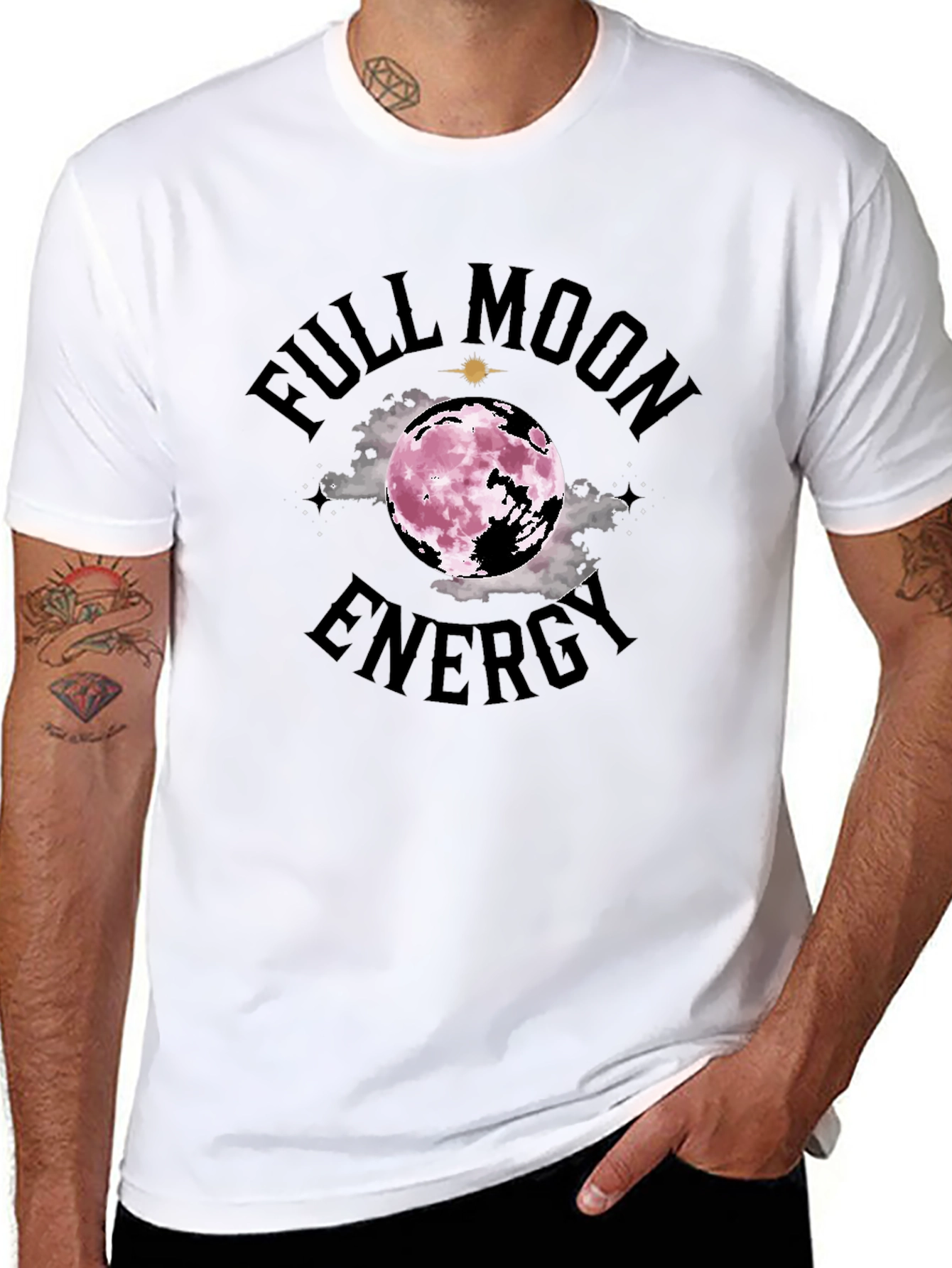 Full Moon Energy T-Shirt - Celestial Design