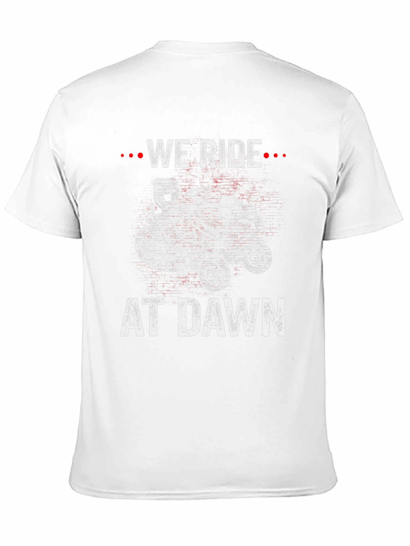 We Ride At Dawn T-Shirt Funny Lawn Mower Tee