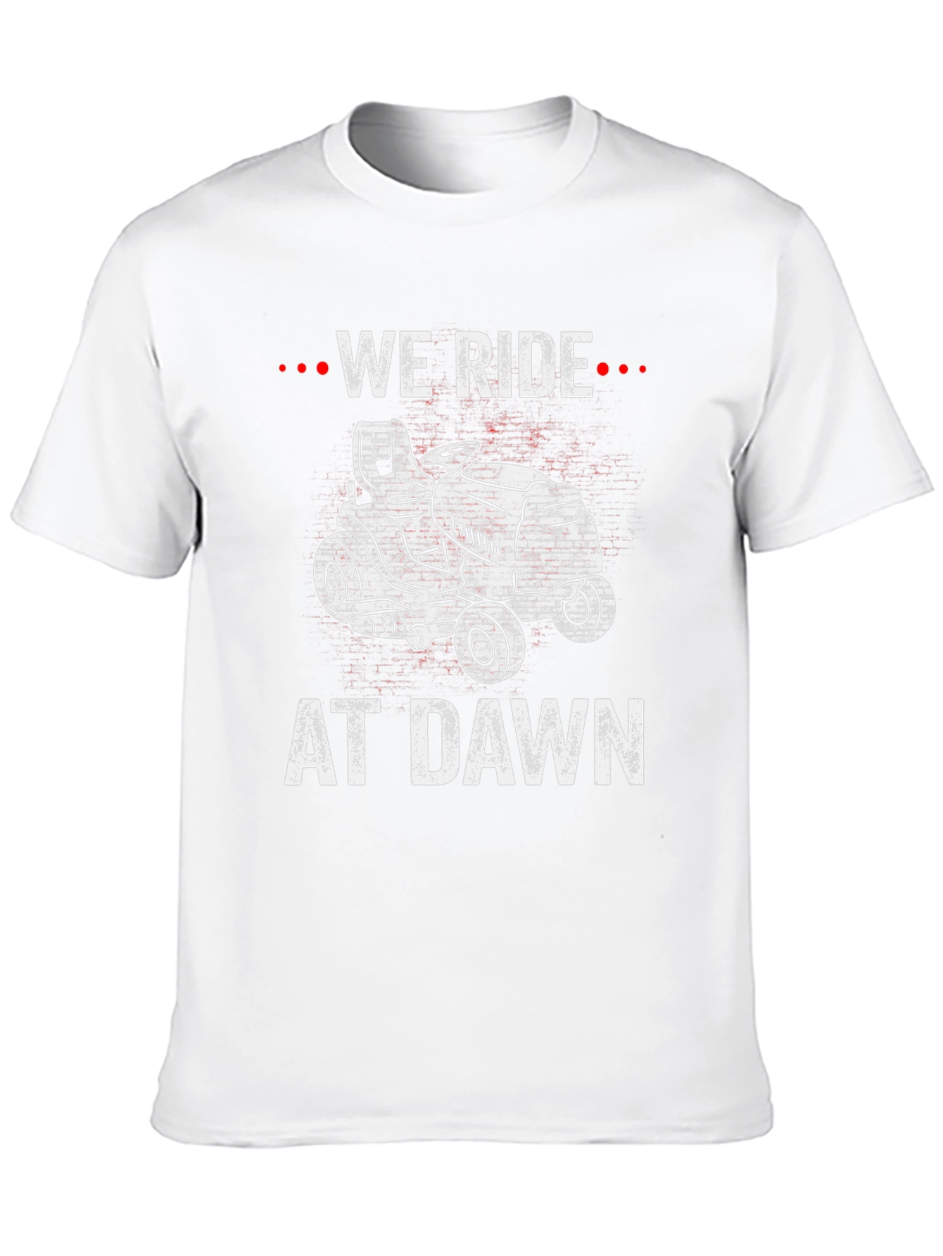 We Ride At Dawn T-Shirt Funny Lawn Mower Tee
