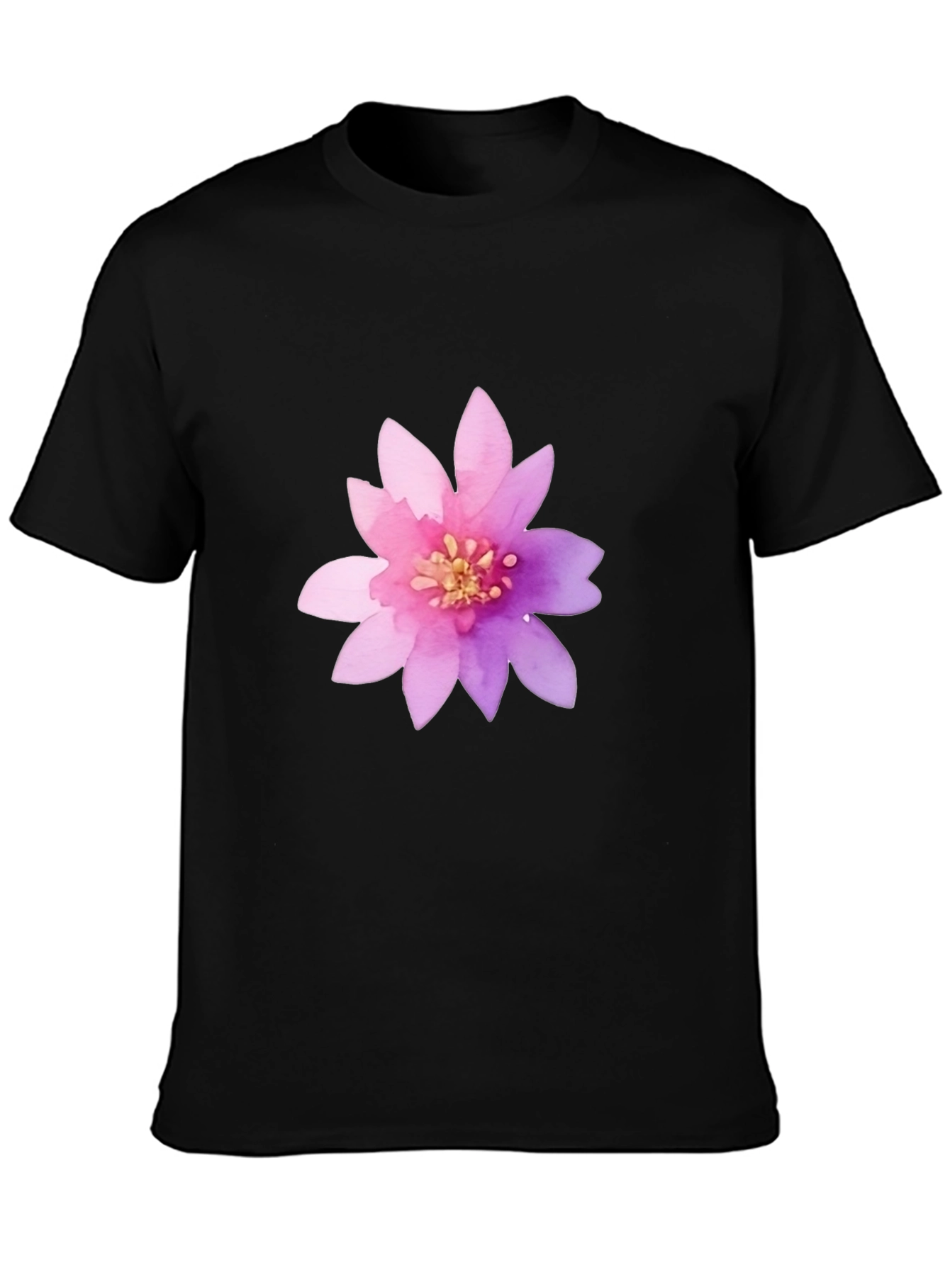 Floral Graphic Print Crew Neck T-Shirt