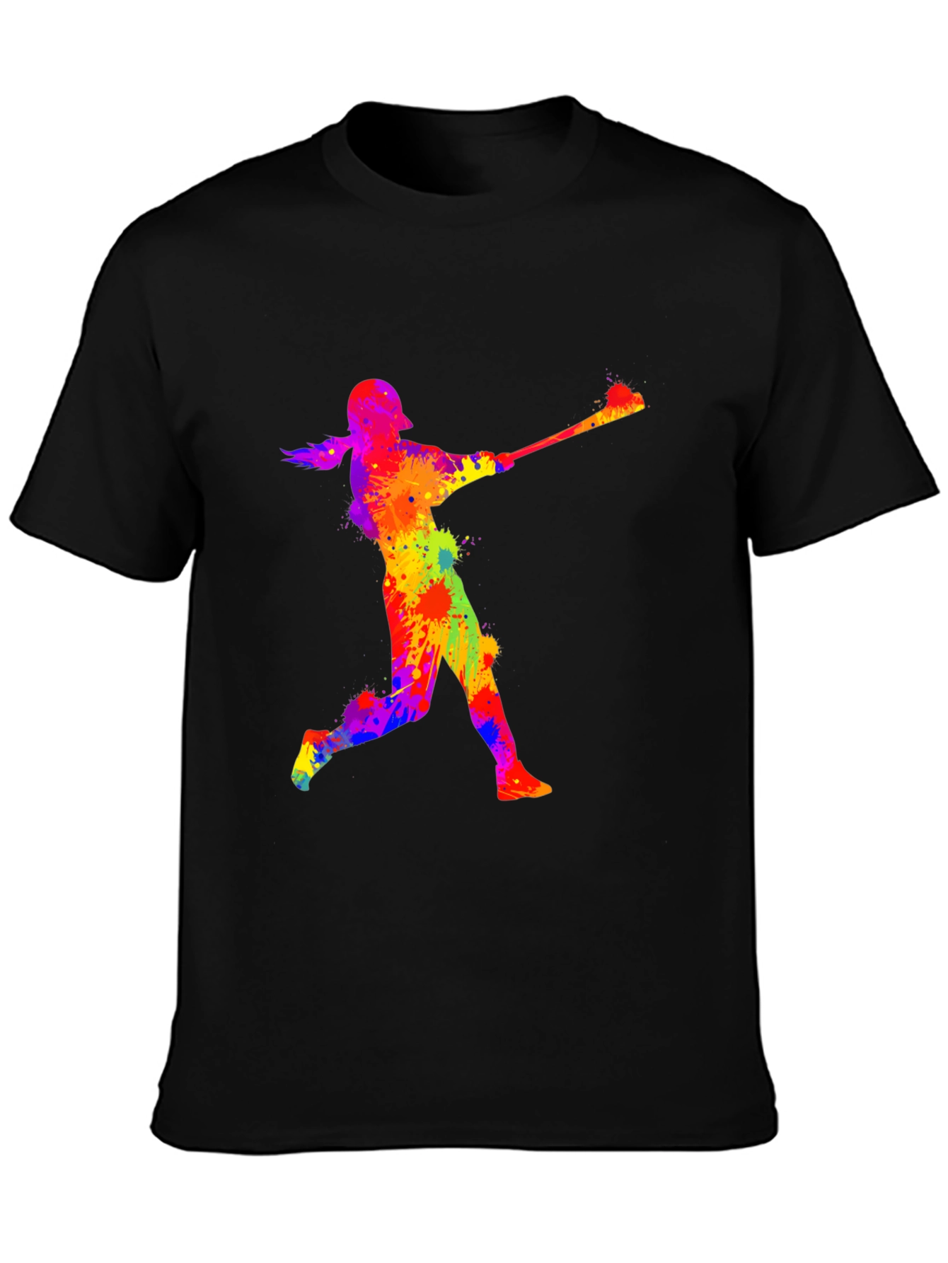 Colorful Baseball Player T-Shirt