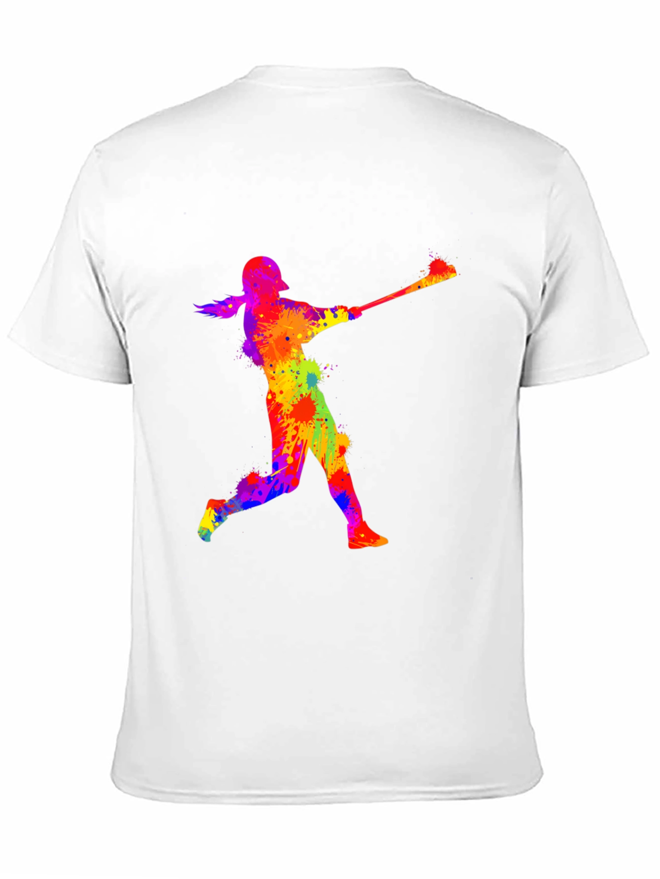 Colorful Baseball Player T-Shirt