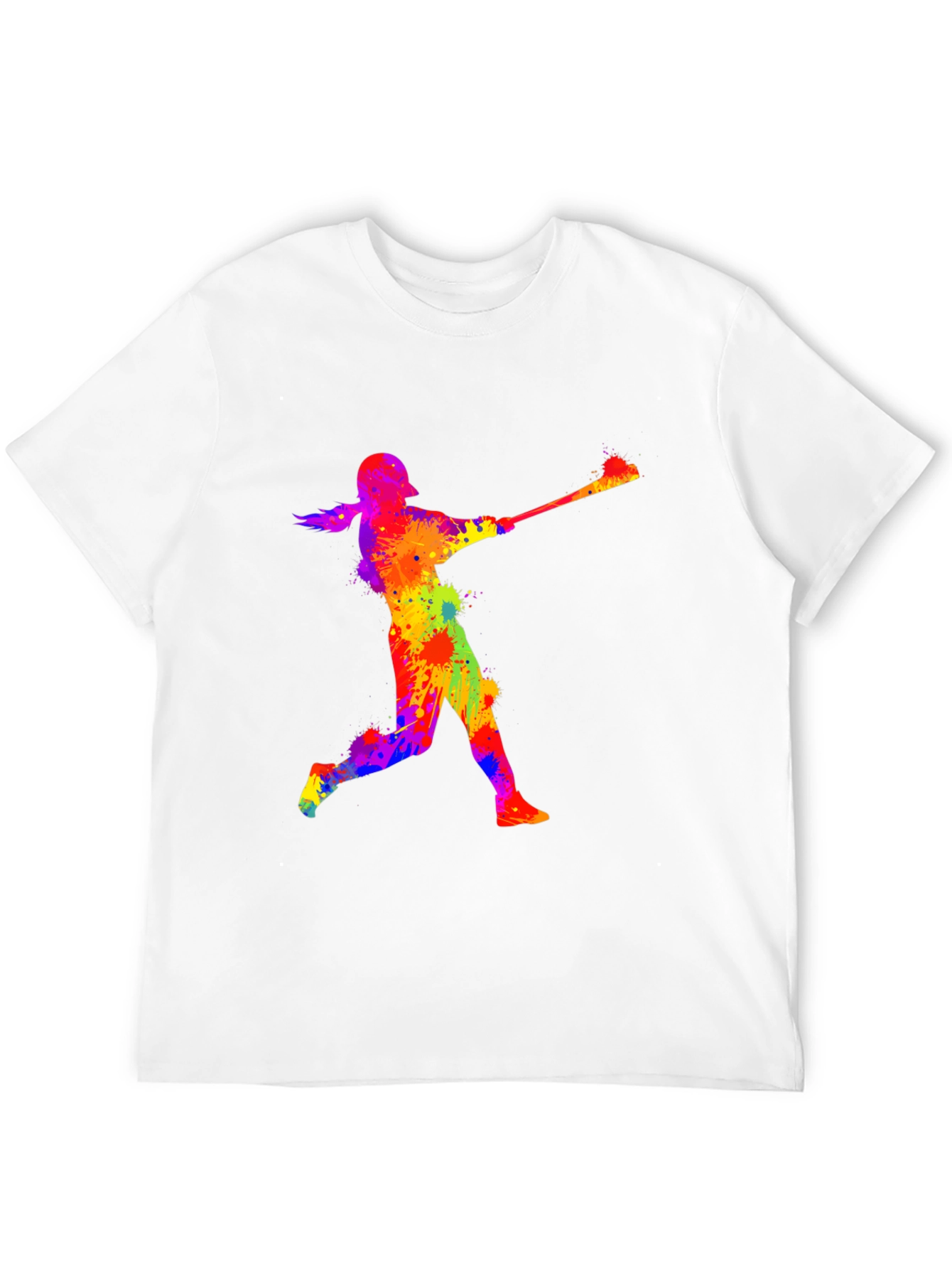 Colorful Baseball Player T-Shirt