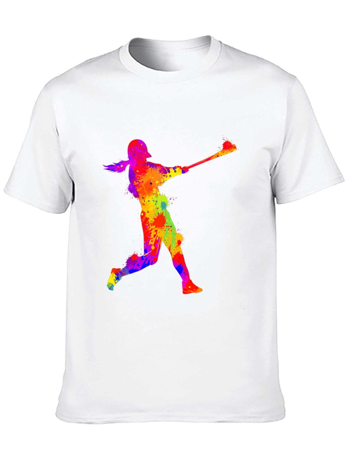 Colorful Baseball Player T-Shirt