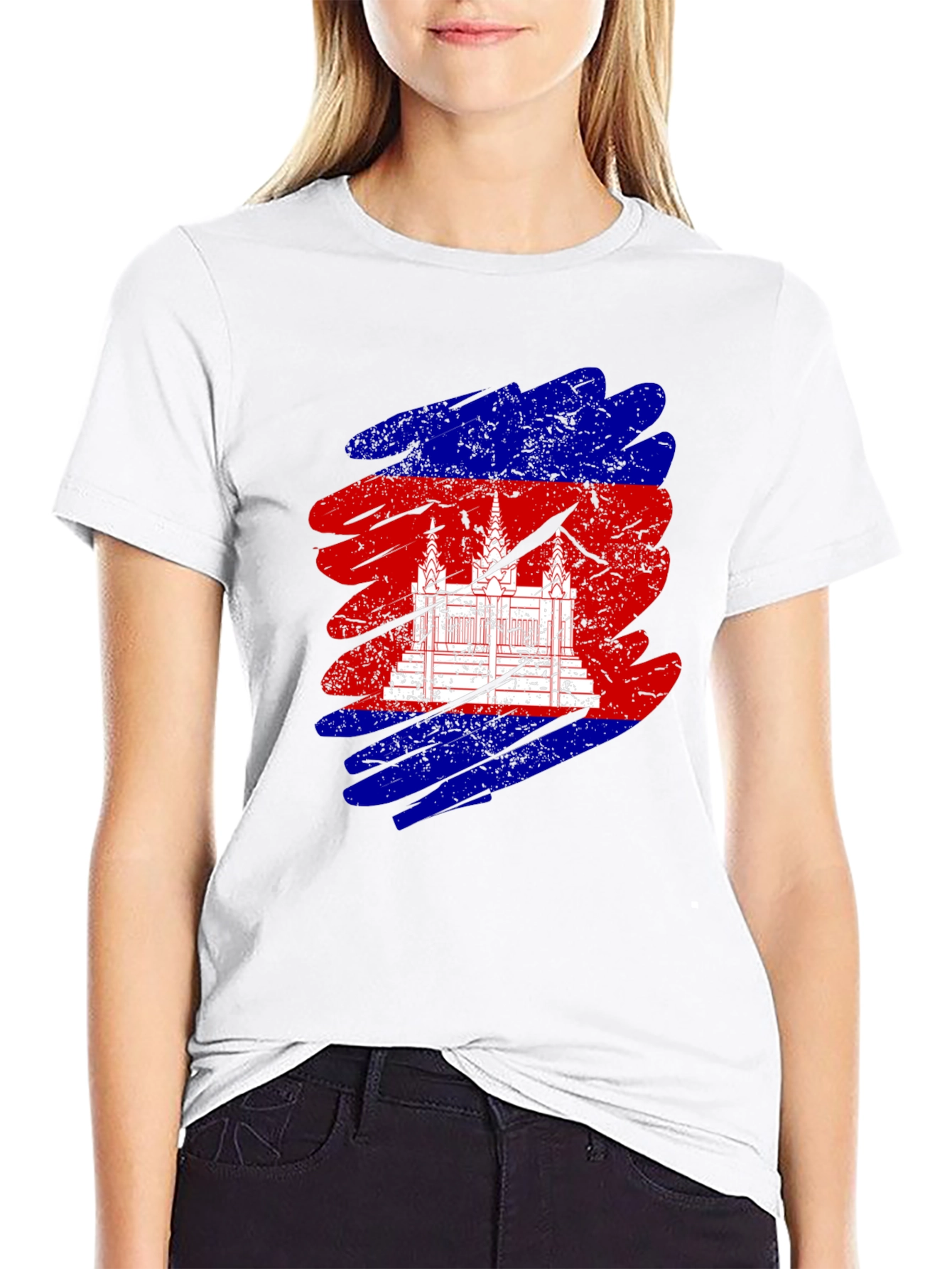 Cambodia Flag Graphic T-Shirt