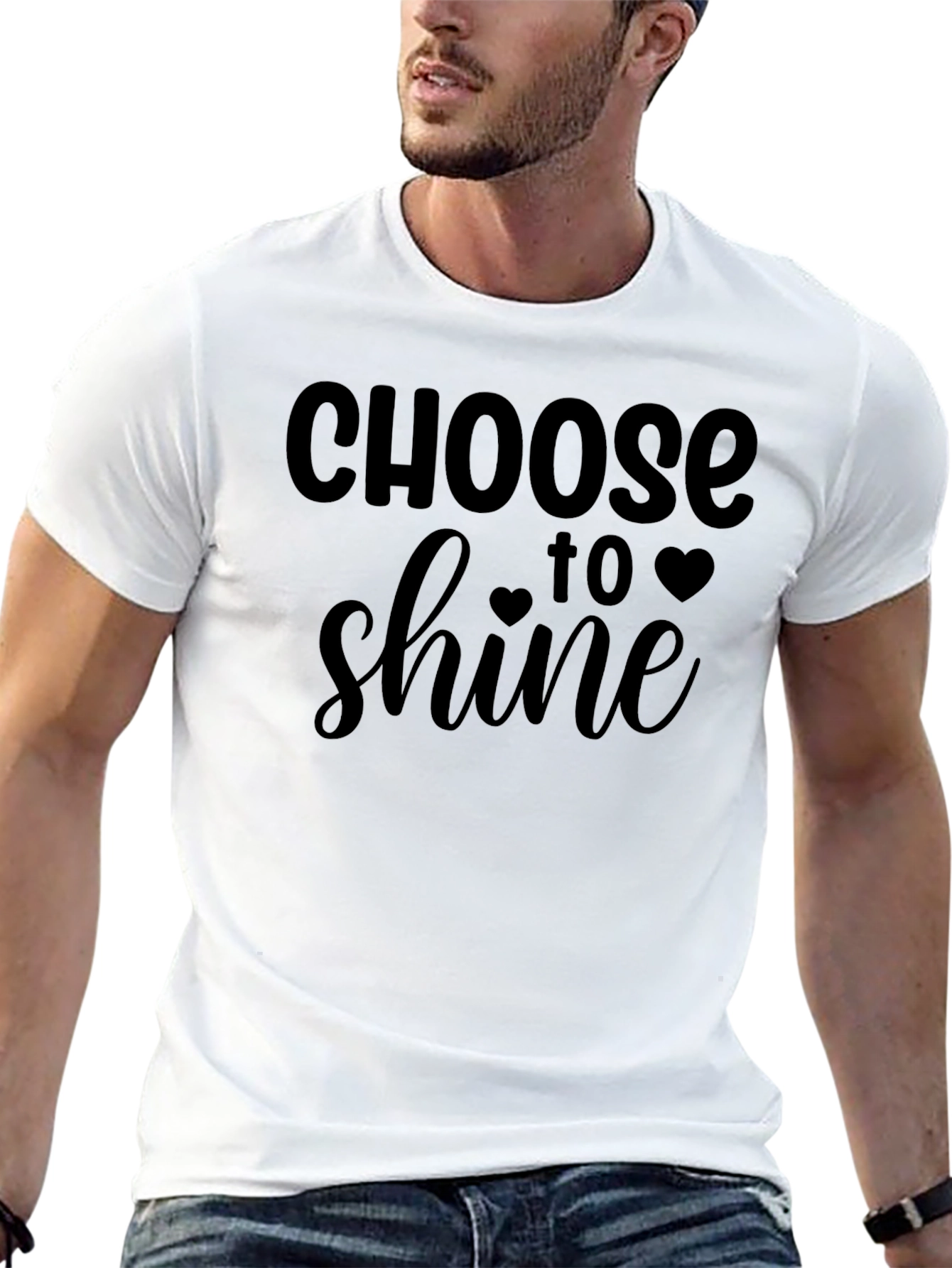 Choose to Shine Black Graphic T-Shirt