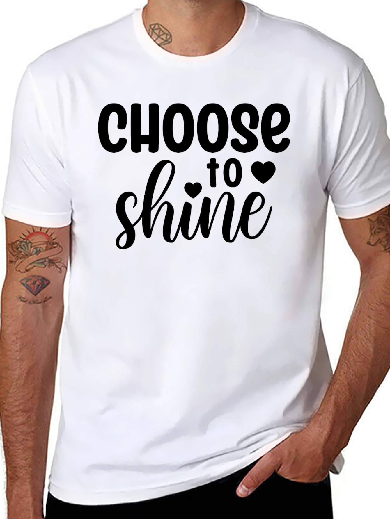 Choose to Shine Black Graphic T-Shirt