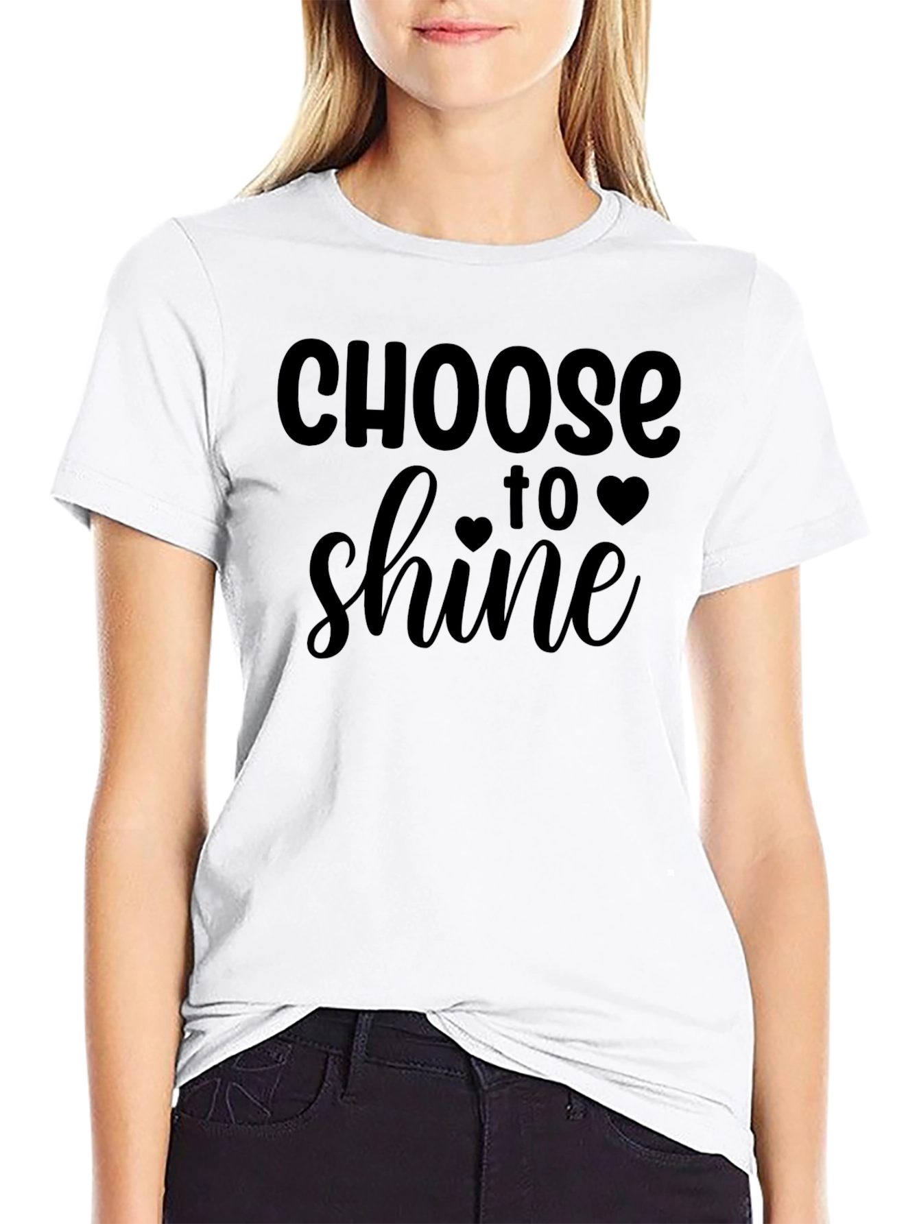 Choose to Shine Black Graphic T-Shirt