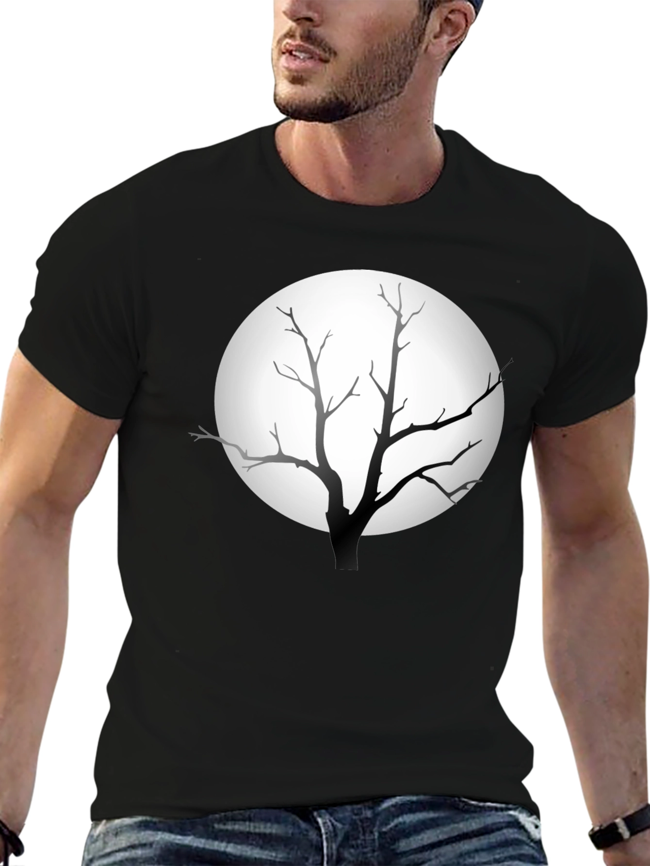 Silhouette Tree Moon Graphic Tee