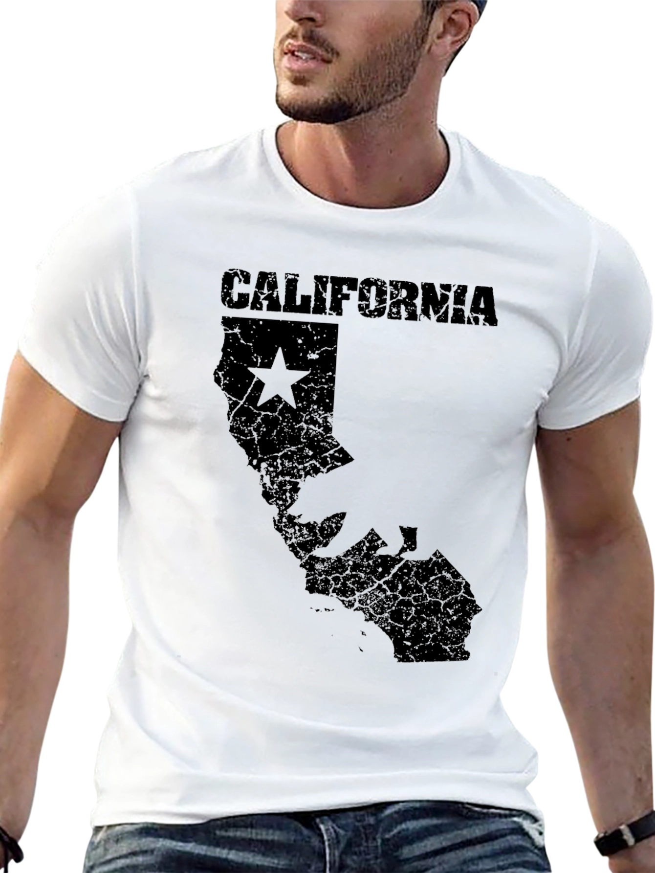 California Map Graphic Tee - Black
