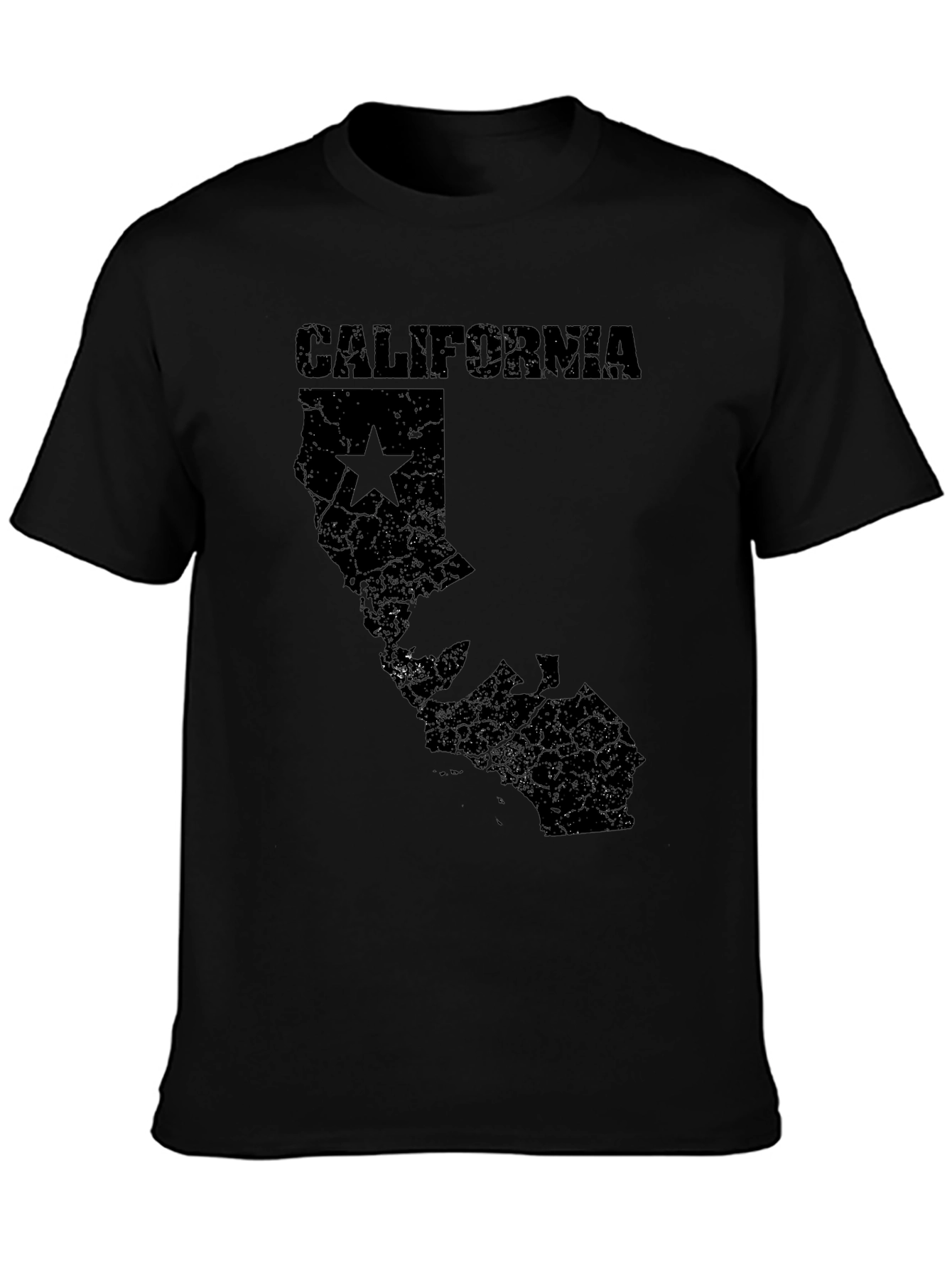 California Map Graphic Tee - Black