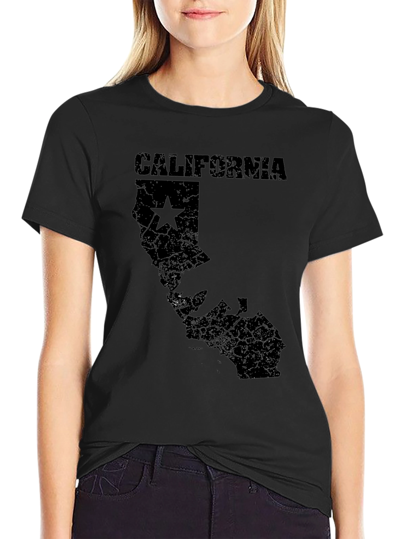 California Map Graphic Tee - Black