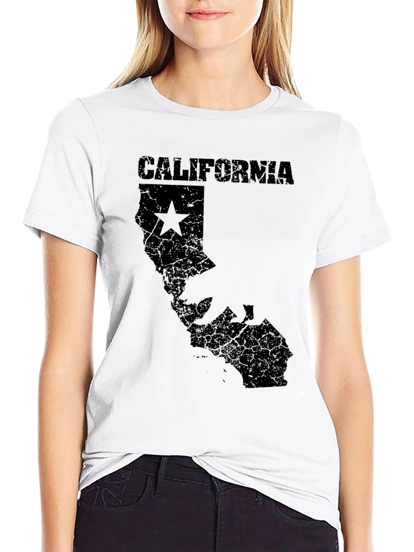 California Map Graphic Tee - Black