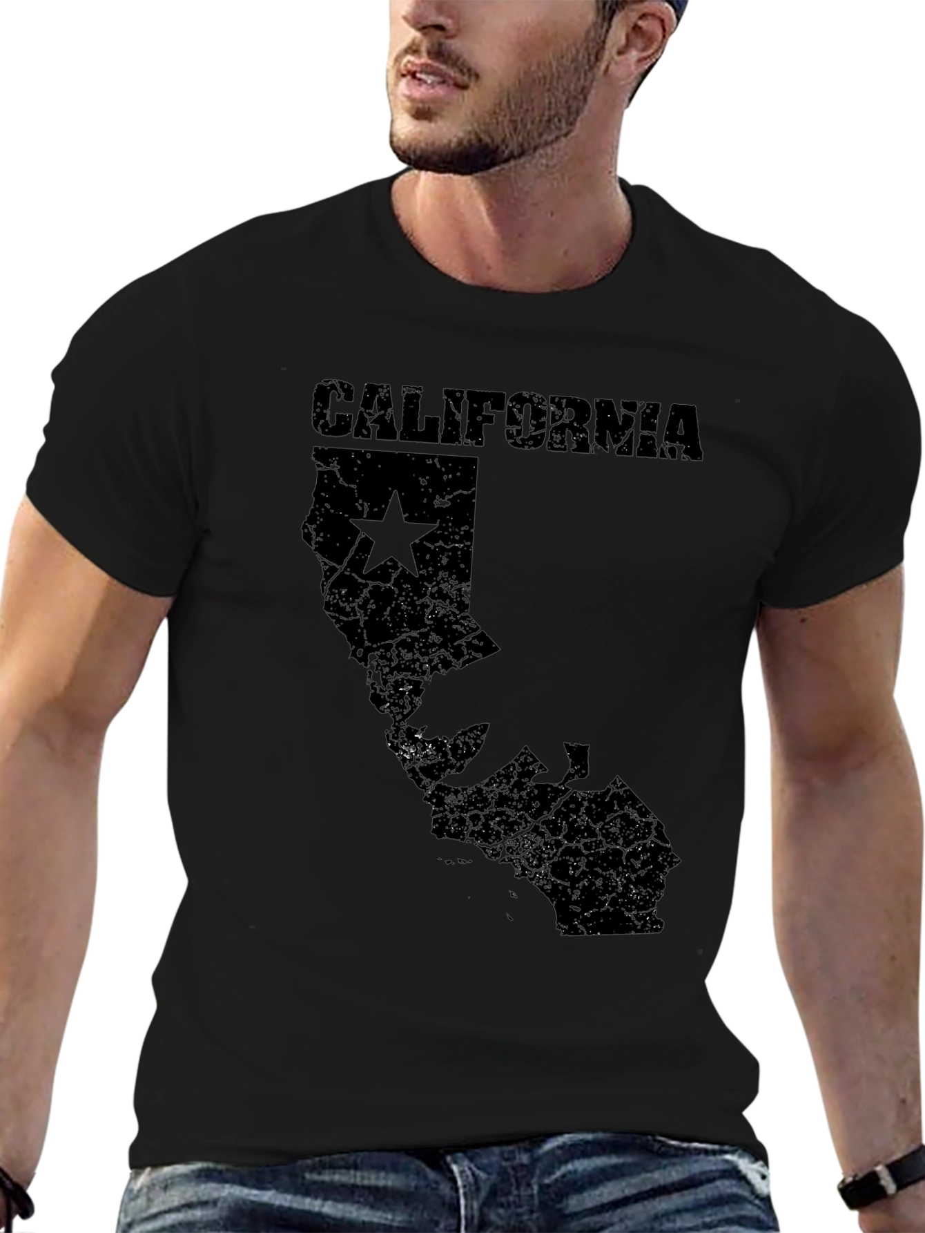 California Map Graphic Tee - Black