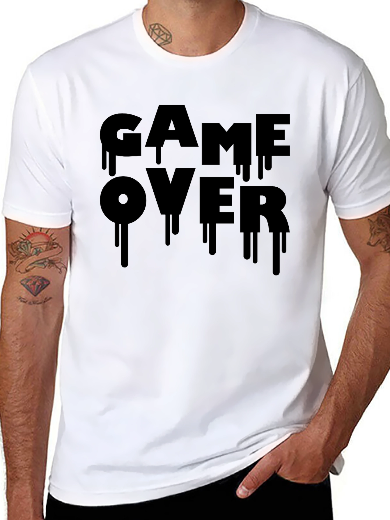 Game Over Drip Graphic T-Shirt