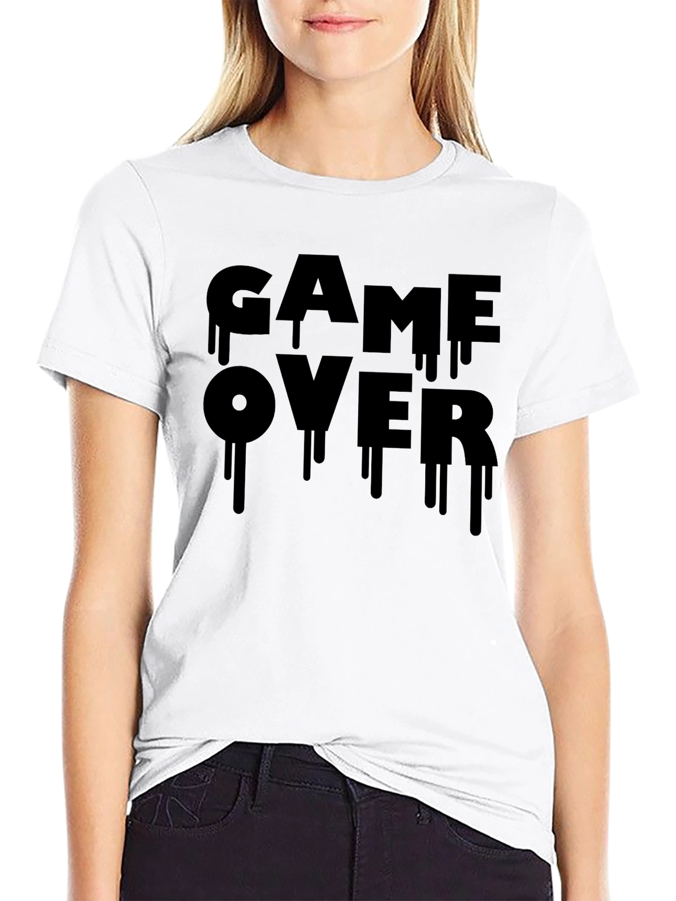 Game Over Drip Graphic T-Shirt