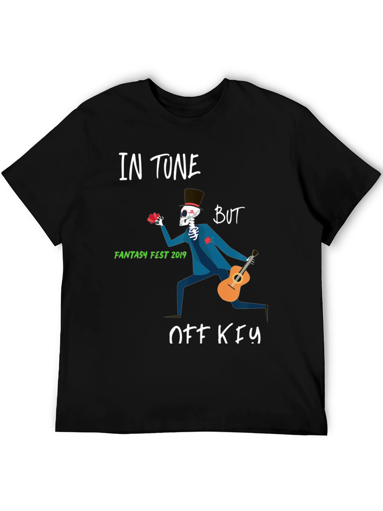 In Tune But Off Key Fantasy Fest Skeleton T-Shirt
