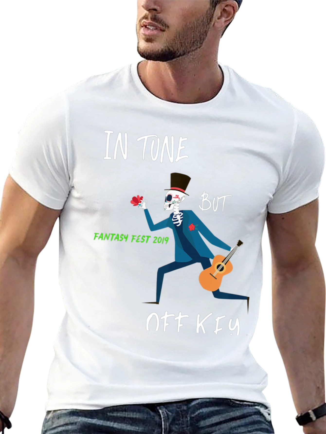 In Tune But Off Key Fantasy Fest Skeleton T-Shirt